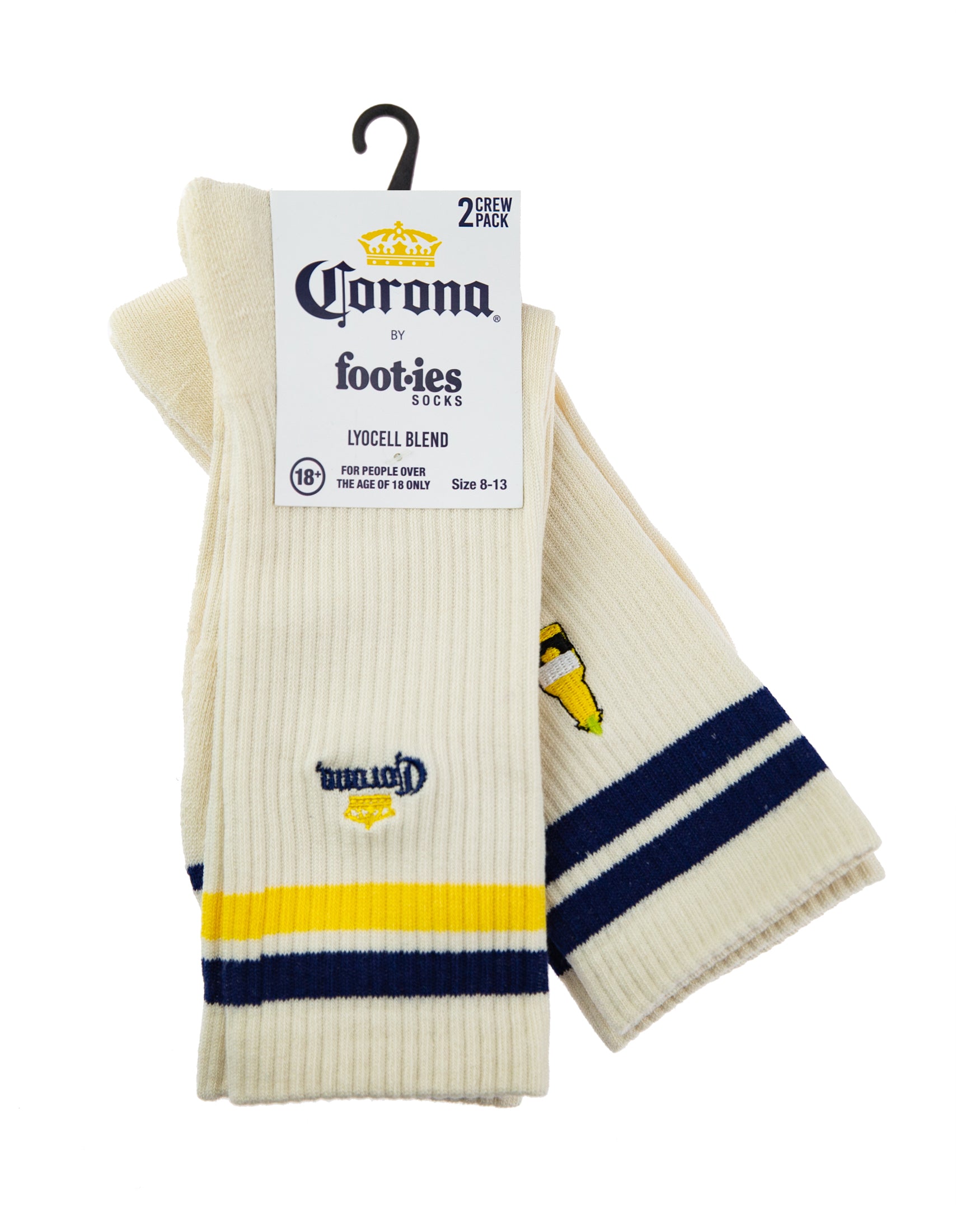 CORONA RETRO SNEAKER SOCK - 2 PACK - CREAM - M/L