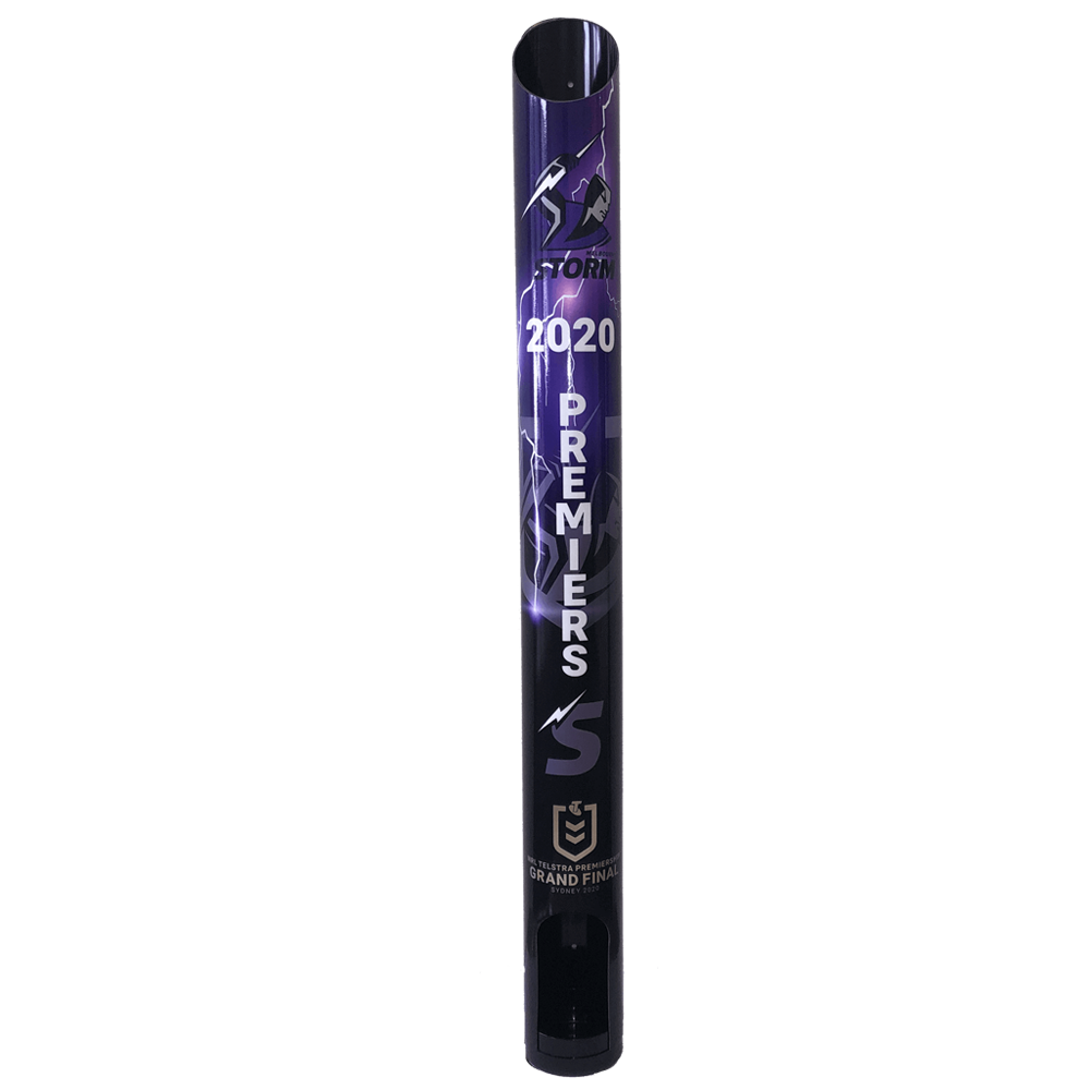 MELBOURNE STORM NRL STUBBY HOLDER PREMIERS DISPENSER