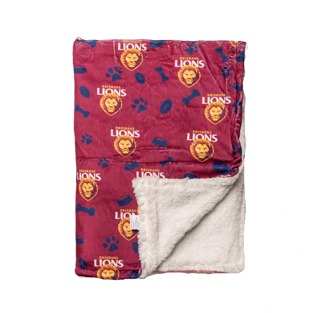 Brisbane Lions AFL Dog Blanket