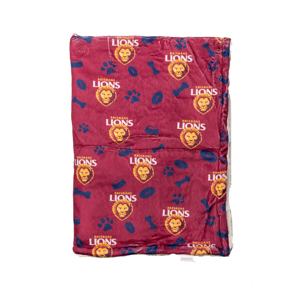 Brisbane Lions AFL Dog Blanket