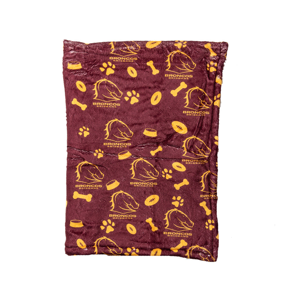 Brisbane Broncos NRL Dog Blanket
