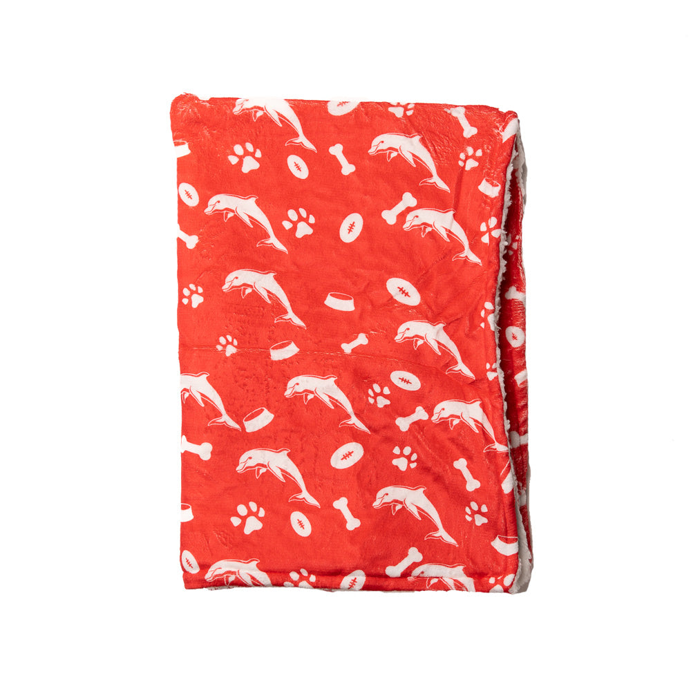 Dolphins NRL Dog Blanket