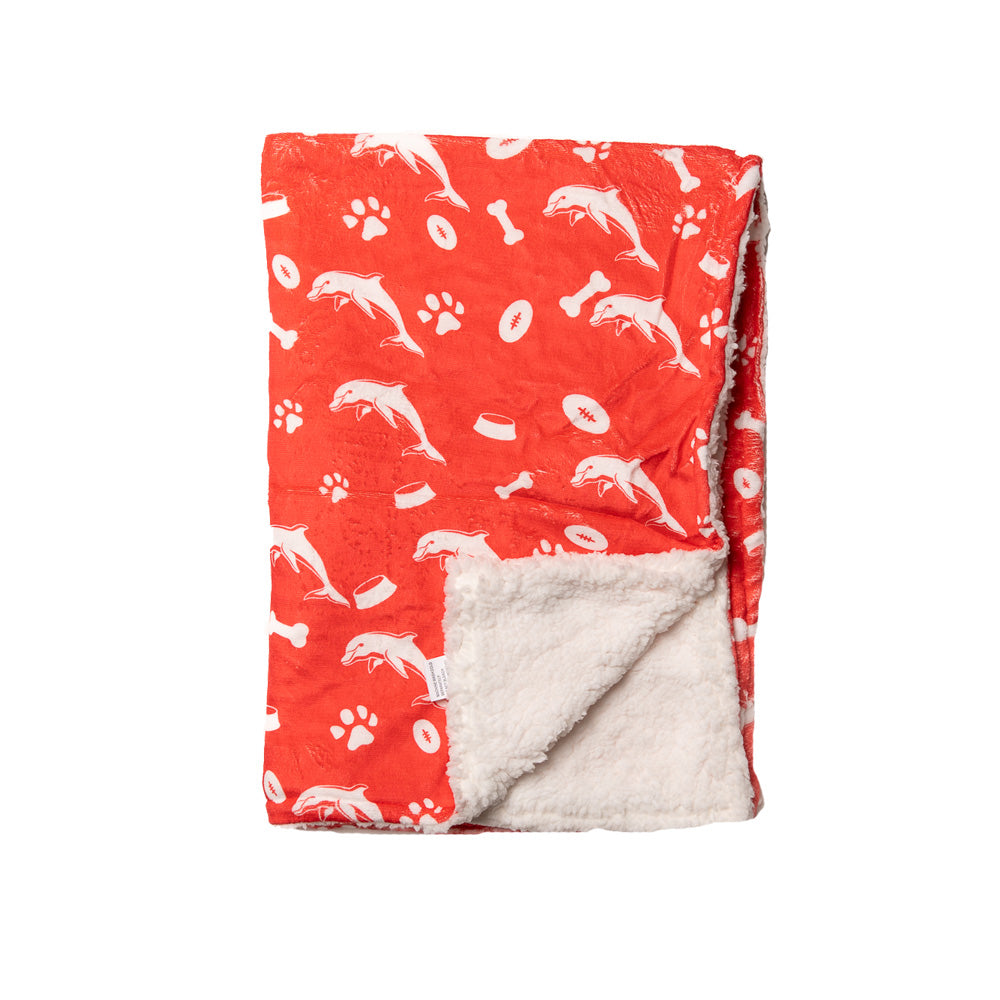 Dolphins NRL Dog Blanket