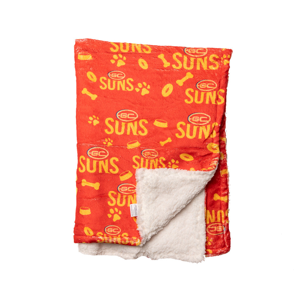 Gold Coast Suns AFL Dog Blanket