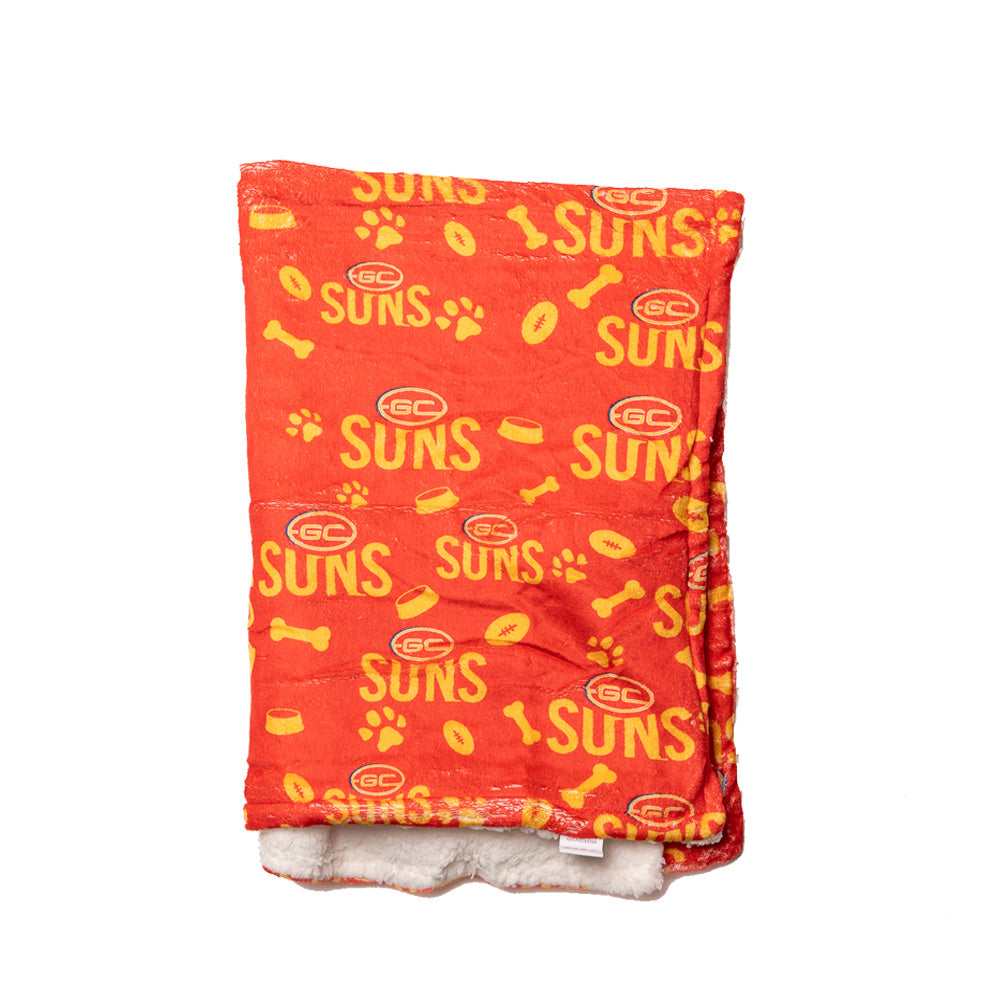 Gold Coast Suns AFL Dog Blanket