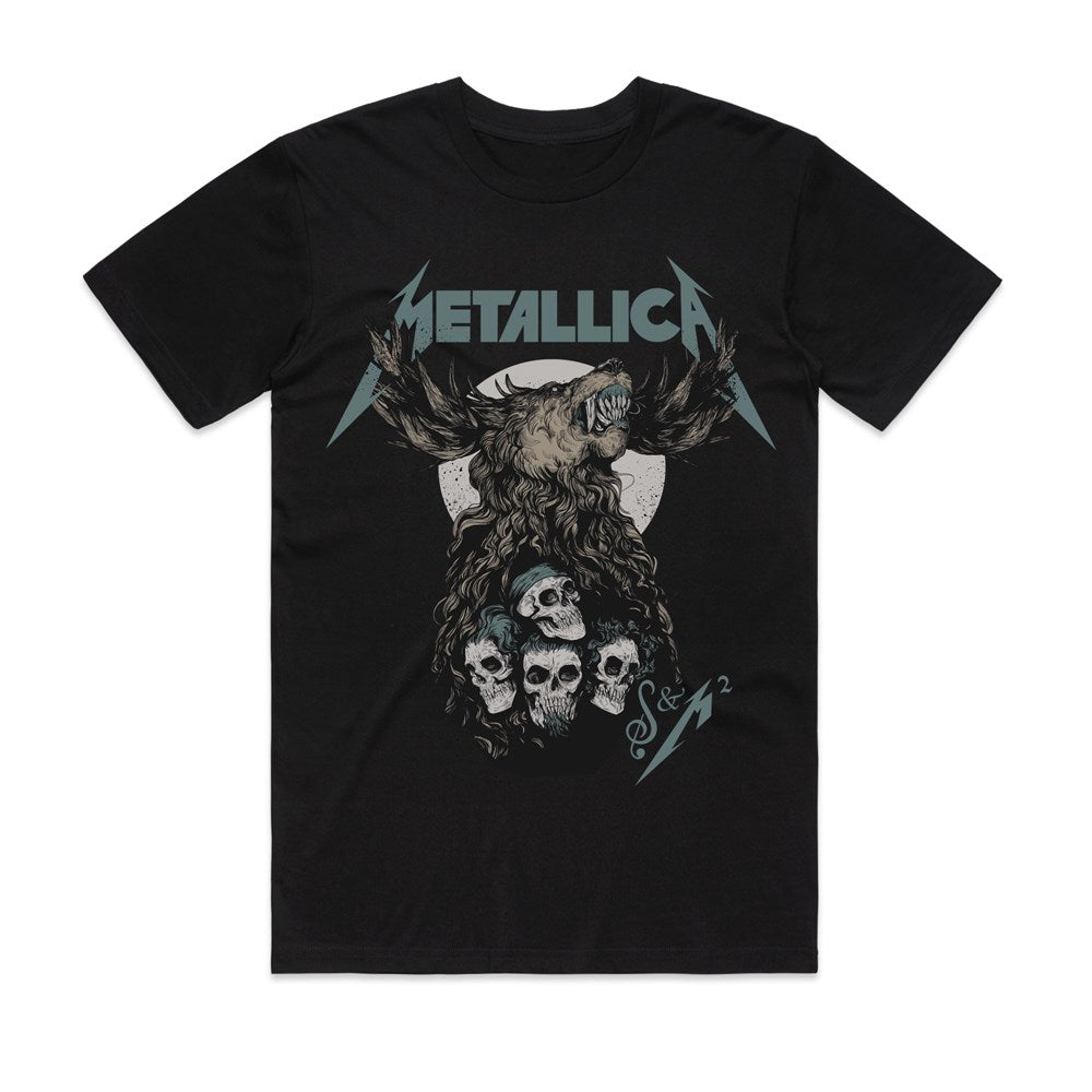 Metallica - S &M2 Skulls - Black T-shirt