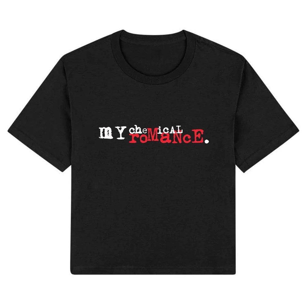 My Chemical Romance - Three Cheers Logo - Womens Black Crop