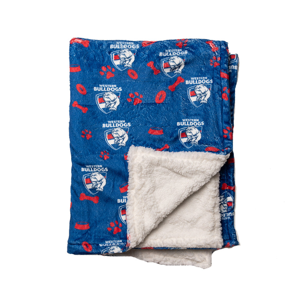 Western Bulldogs AFL Dog Blanket