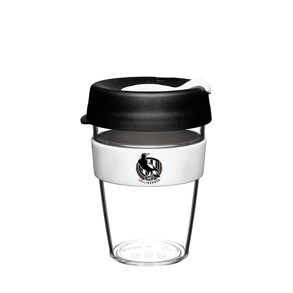 AFL CLEAR PLASTIC KEEPKUP (DIFFERENT SIZES)_COLLINGWOOD MAGPIES_STUBBY CLUB