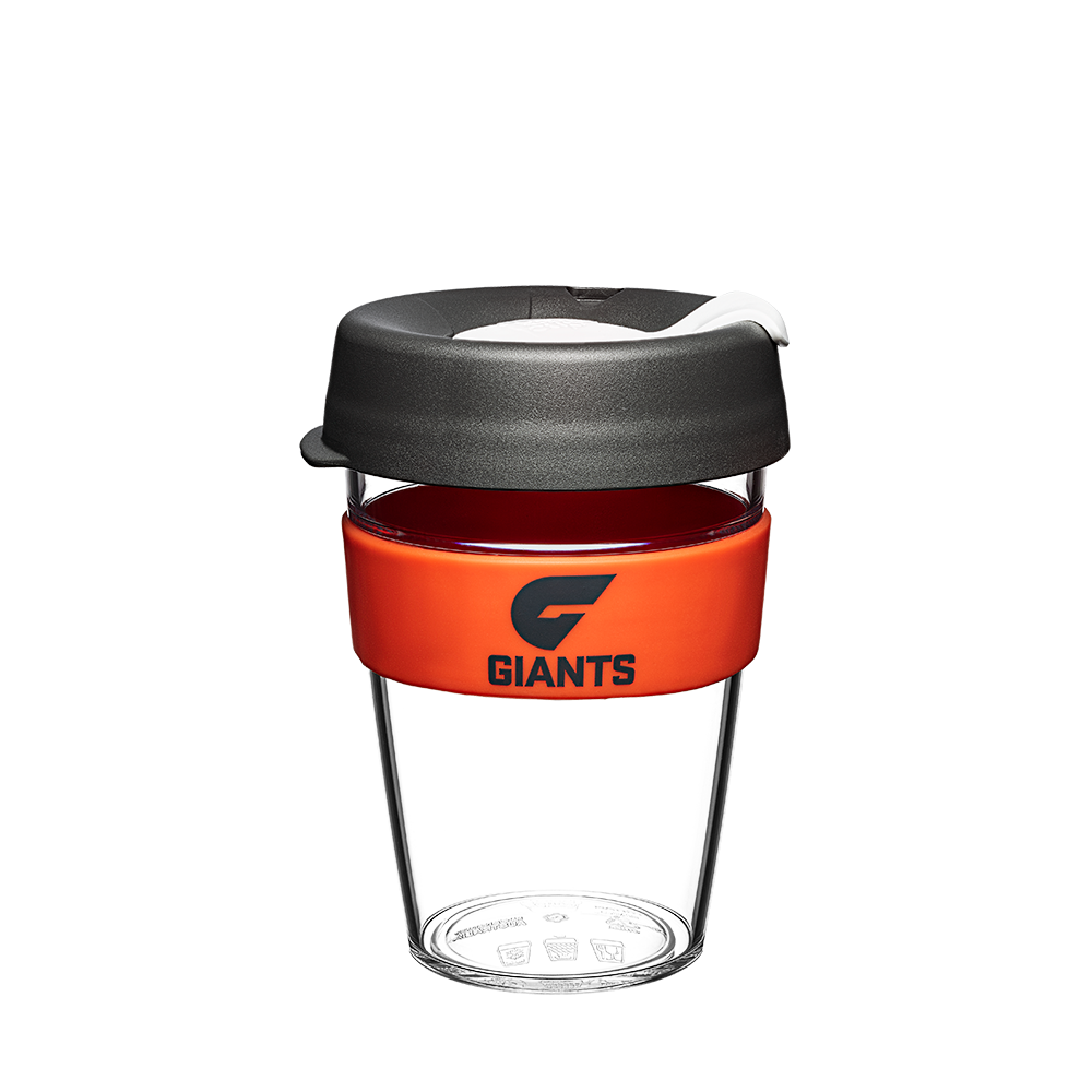 GWS GIANTS AFL CLEAR PLASTIC KEEPCUP_GWS GIANTS_STUBBY CLUB