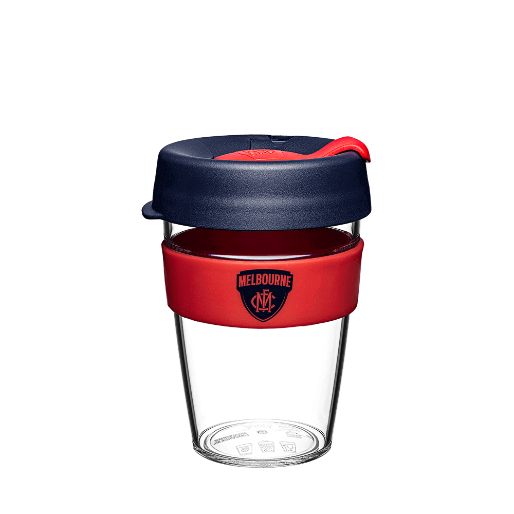 AFL CLEAR PLASTIC KEEPKUP (DIFFERENT SIZES)_MELBOURNE DEMONS_STUBBY CLUB