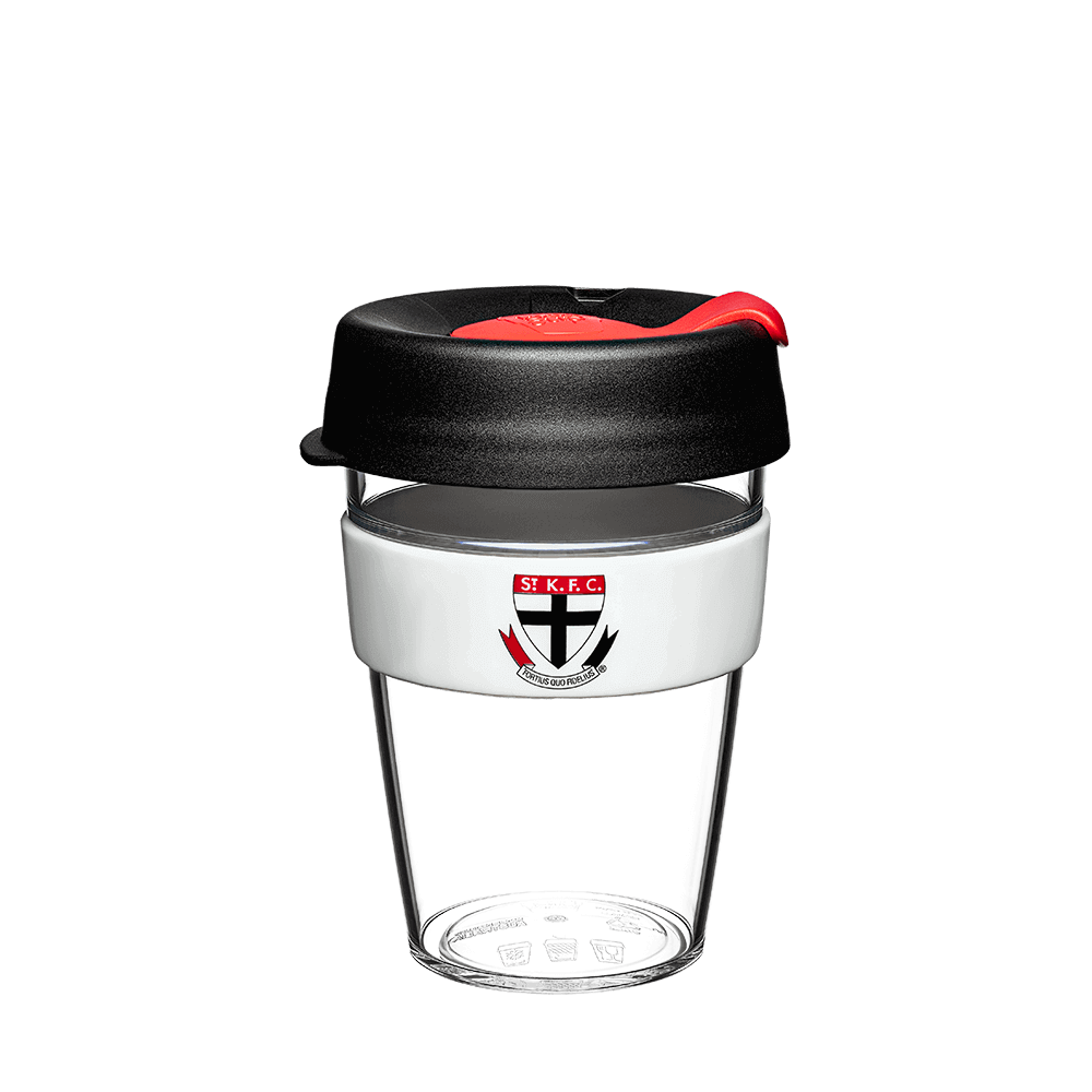 ST KILDA SAINTS AFL CLEAR PLASTIC KEEPCUP_ST KILDA SAINTS_STUBBY CLUB