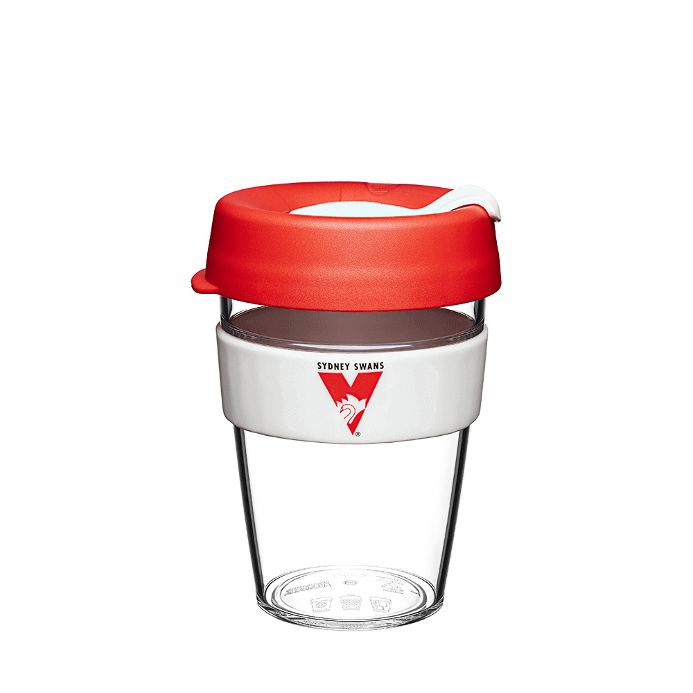 SYDNEY SWANS AFL CLEAR PLASTIC KEEP CUP_SYDNEY SWANS_STUBBY CLUB