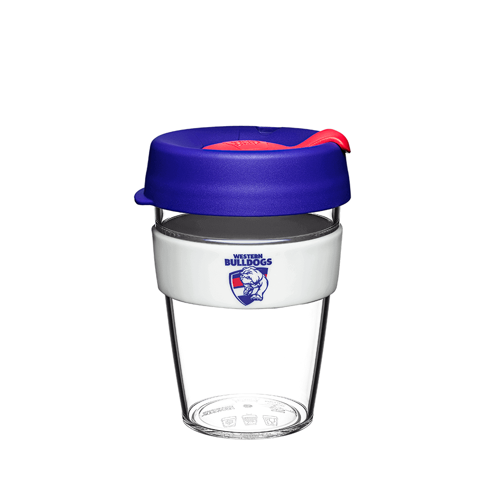 WESTERN BULLDOGS AFL CLEAR PLASTIC KEEPCUP_WESTERN BULLDOGS_STUBBY CLUN