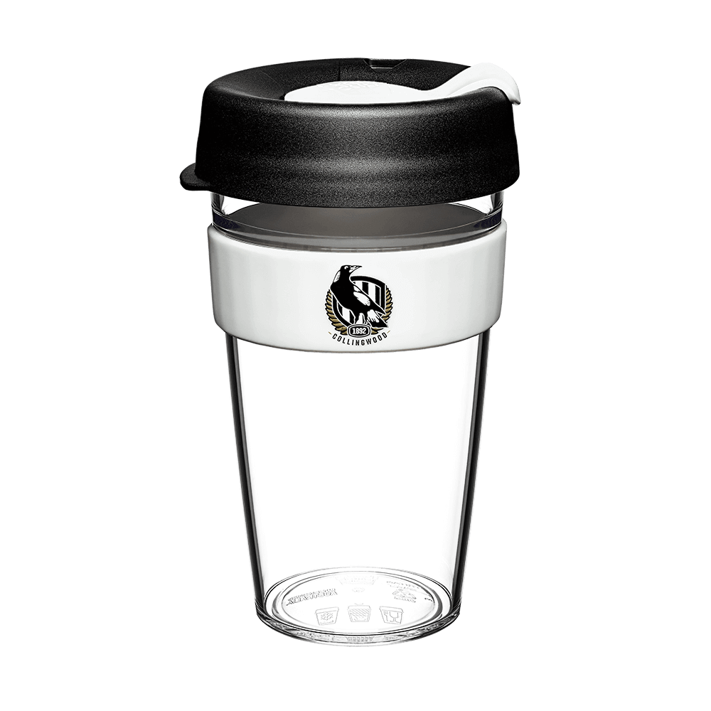 AFL CLEAR PLASTIC KEEPKUP (DIFFERENT SIZES)_COLLINGWOOD MAGPIES_STUBBY CLUB