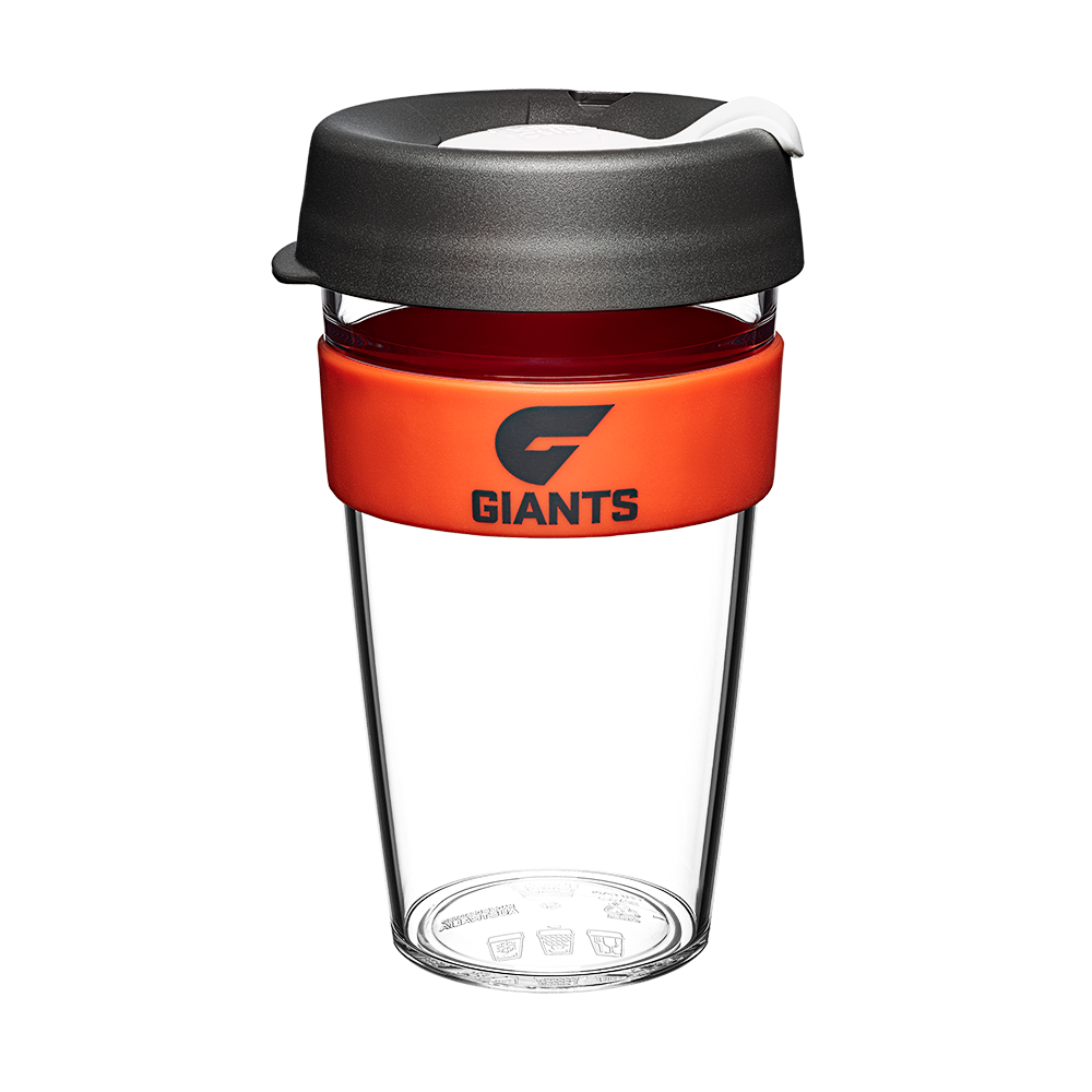 GWS GIANTS AFL CLEAR PLASTIC KEEPCUP_GWS GIANTS_STUBBY CLUB