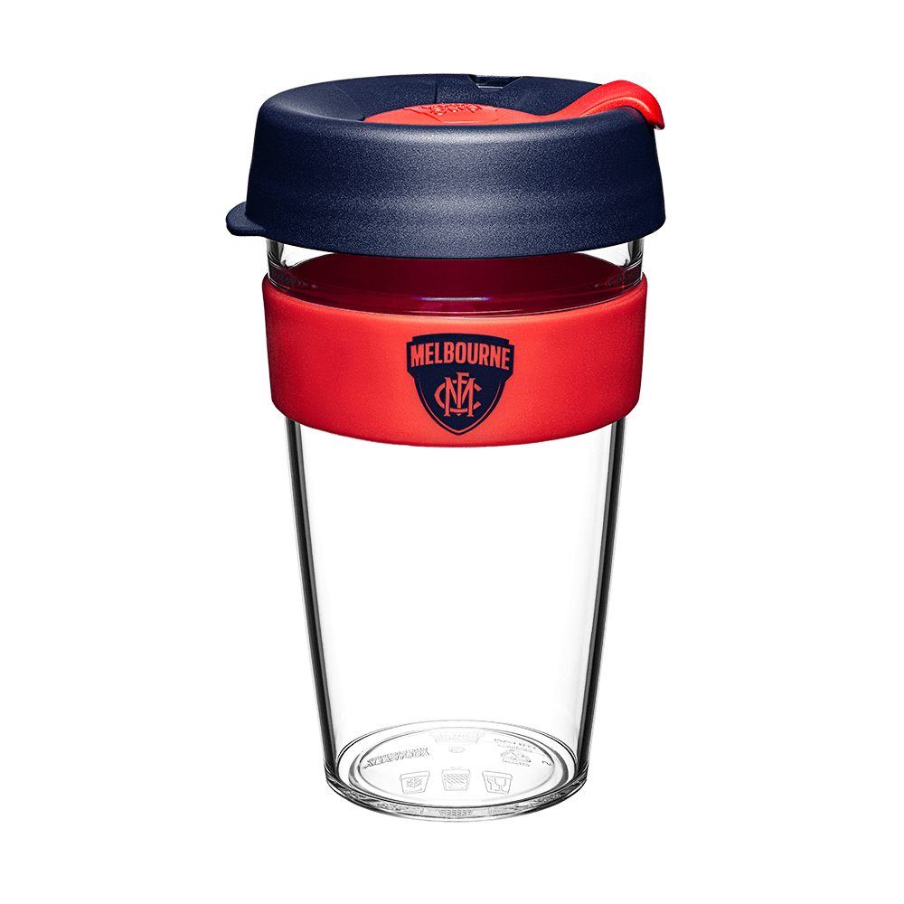AFL CLEAR PLASTIC KEEPKUP (DIFFERENT SIZES)_MELBOURNE DEMONS_STUBBY CLUB