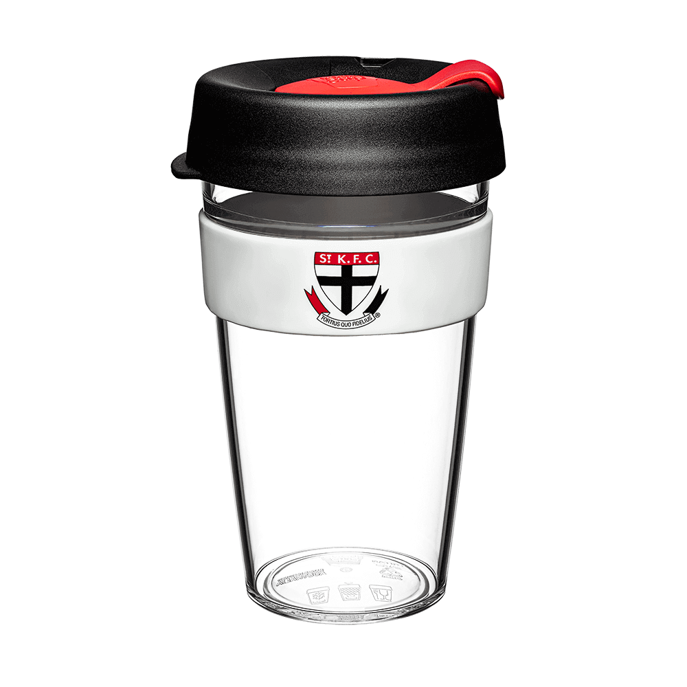 AFL CLEAR PLASTIC KEEPKUP (DIFFERENT SIZES)_ST KILDA SAINTS_STUBBY CLUB