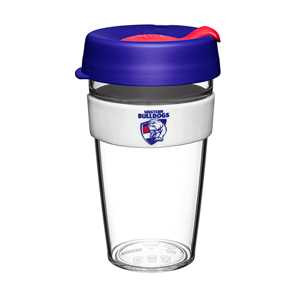 AFL CLEAR PLASTIC KEEPKUP (DIFFERENT SIZES)_WESTERN BULLDOGS_STUBBY CLUB