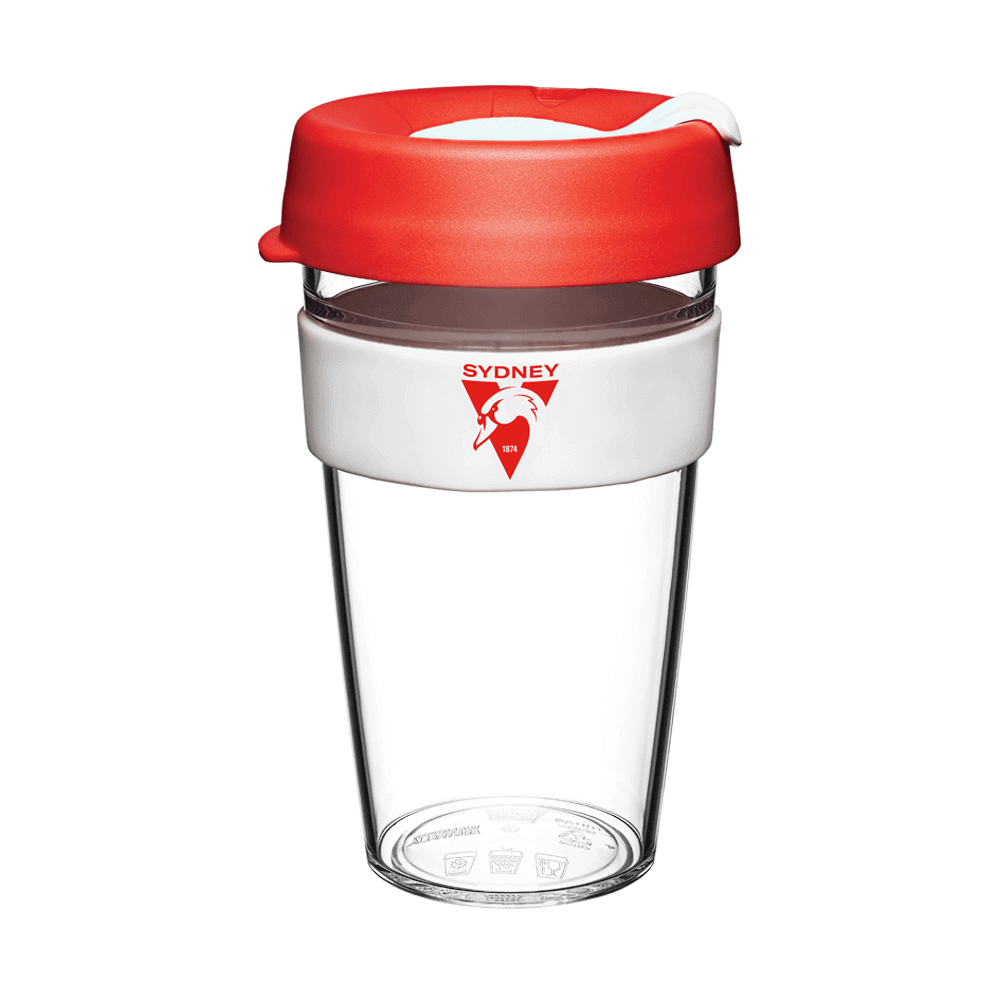 AFL CLEAR PLASTIC KEEPKUP (DIFFERENT SIZES)_SYDNEY SWANS_STUBBY CLUB