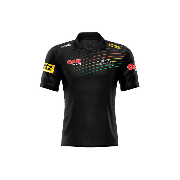 Penrith Panthers Women's Black Media Polo 23