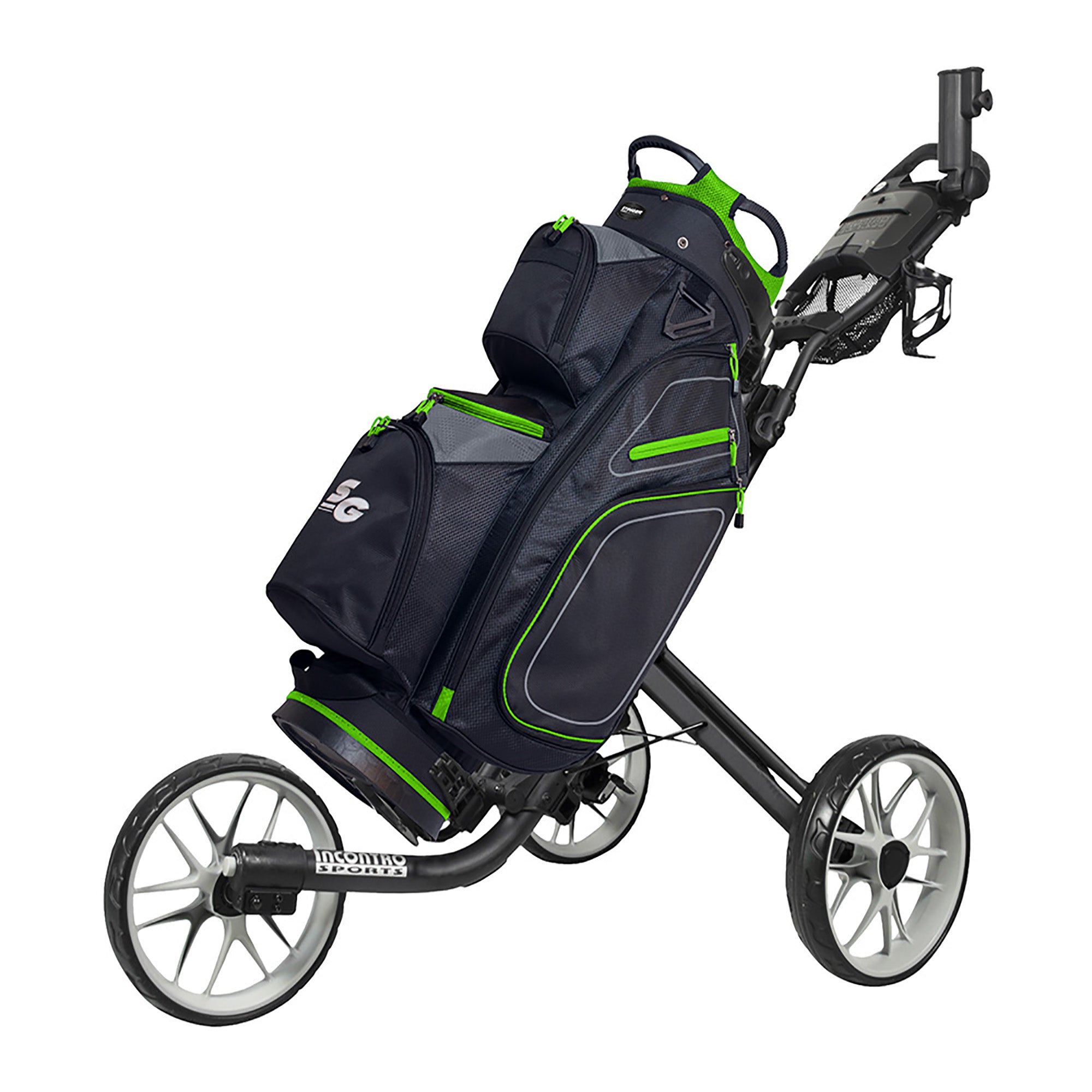 STINGER LIGHTWEIGHT GOLF BAG-BLACK/LIME_TEAM_STUBBY CLUB