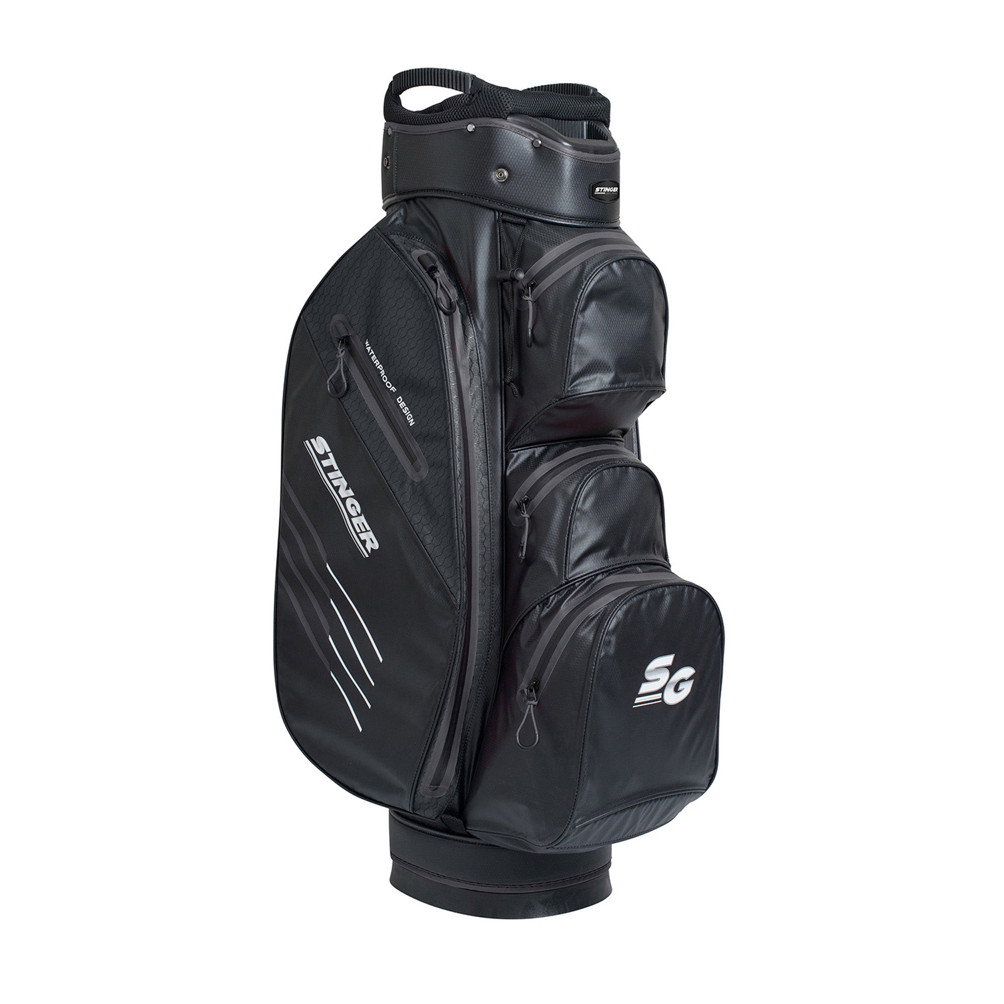 STINGER WATERPROOF GOLF BAG-BLACK/GREY_TEAM_STUBBY CLUB