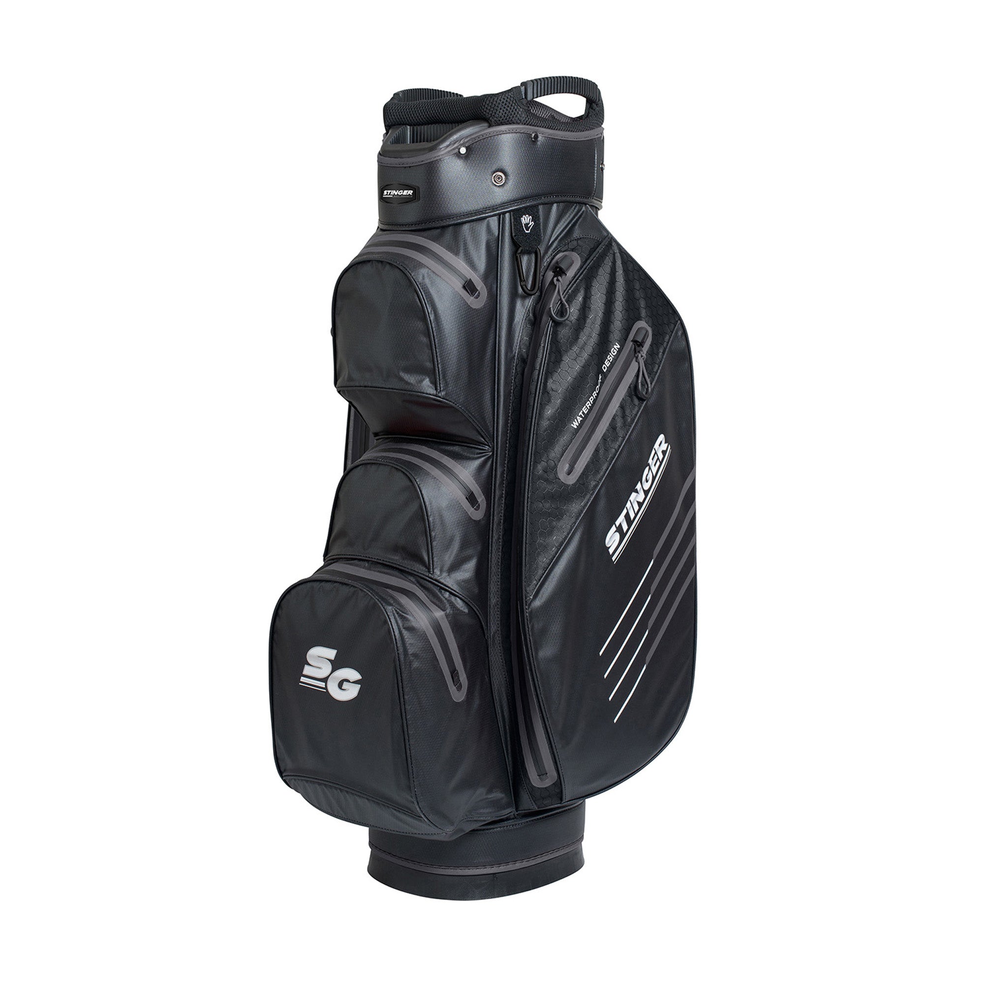 STINGER WATERPROOF GOLF BAG-BLACK/GREY_TEAM_STUBBY CLUB