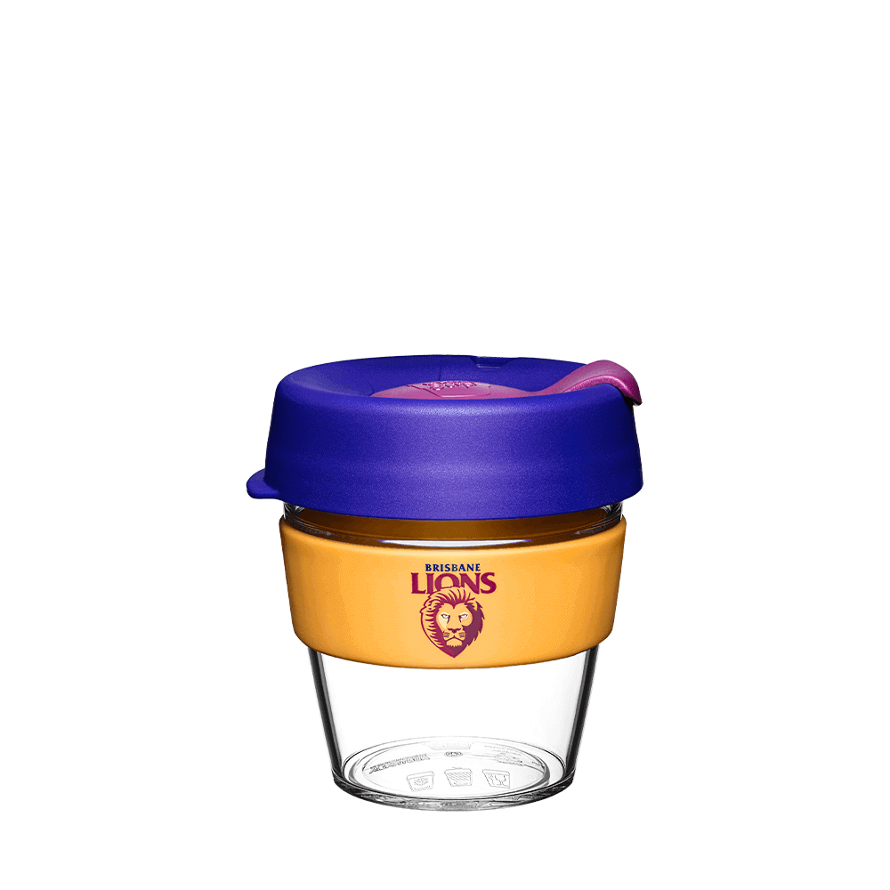 BRISBANE LIONS AFL CLEAR PLASTIC KEEPCUP_BRISBANE LIONS_ STUBBY CLUB