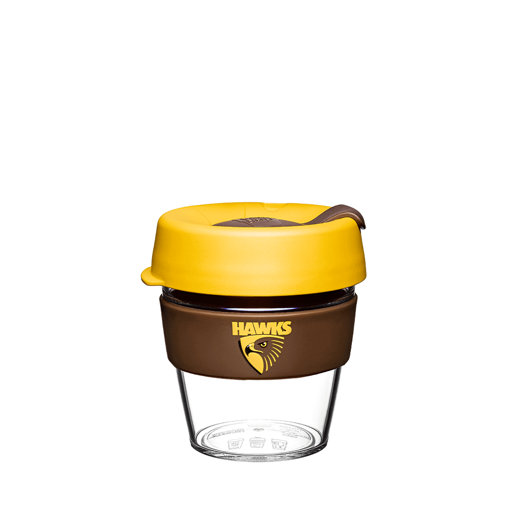 AFL CLEAR PLASTIC KEEPKUP (DIFFERENT SIZES)_HAWTHORN HAWKS_STUBBY CLUB