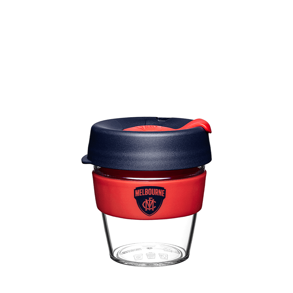 AFL CLEAR PLASTIC KEEPKUP (DIFFERENT SIZES)_MELBOURNE DEMONS_STUBBY CLUB
