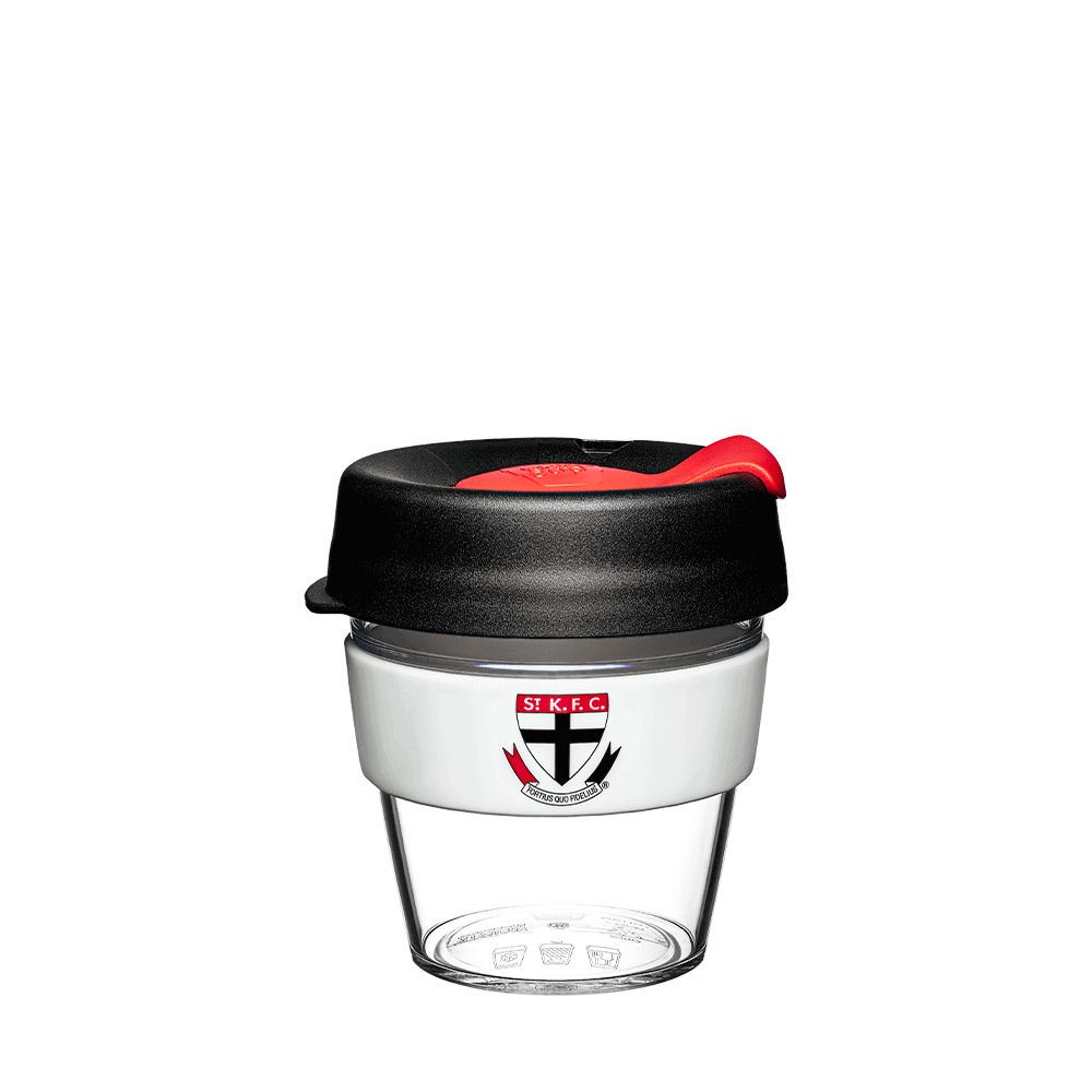 ST KILDA SAINTS AFL CLEAR PLASTIC KEEPCUP_ST KILDA SAINTS_STUBBY CLUB