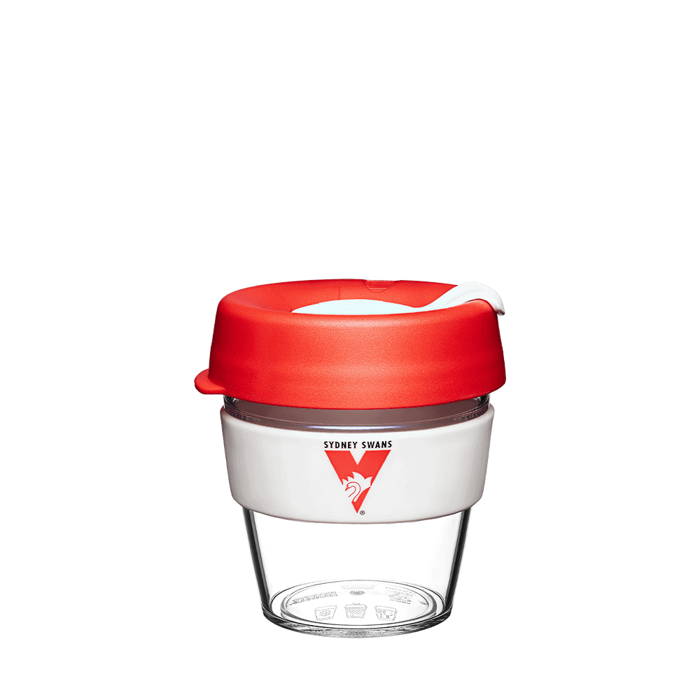 SYDNEY SWANS AFL CLEAR PLASTIC KEEP CUP_SYDNEY SWANS_STUBBY CLUB