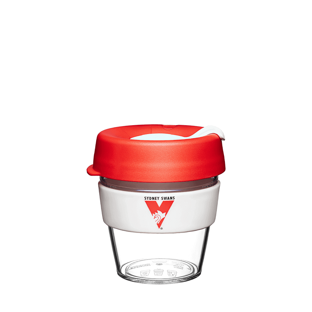 AFL CLEAR PLASTIC KEEPKUP (DIFFERENT SIZES)_SYDNEY SWANS_STUBBY CLUB