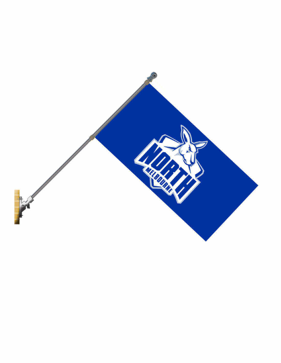 NORTH MELBOURNE KANGAROOS AFL POLE FLAG_MELBORNE KANGAROOS_STUBBY CLUB