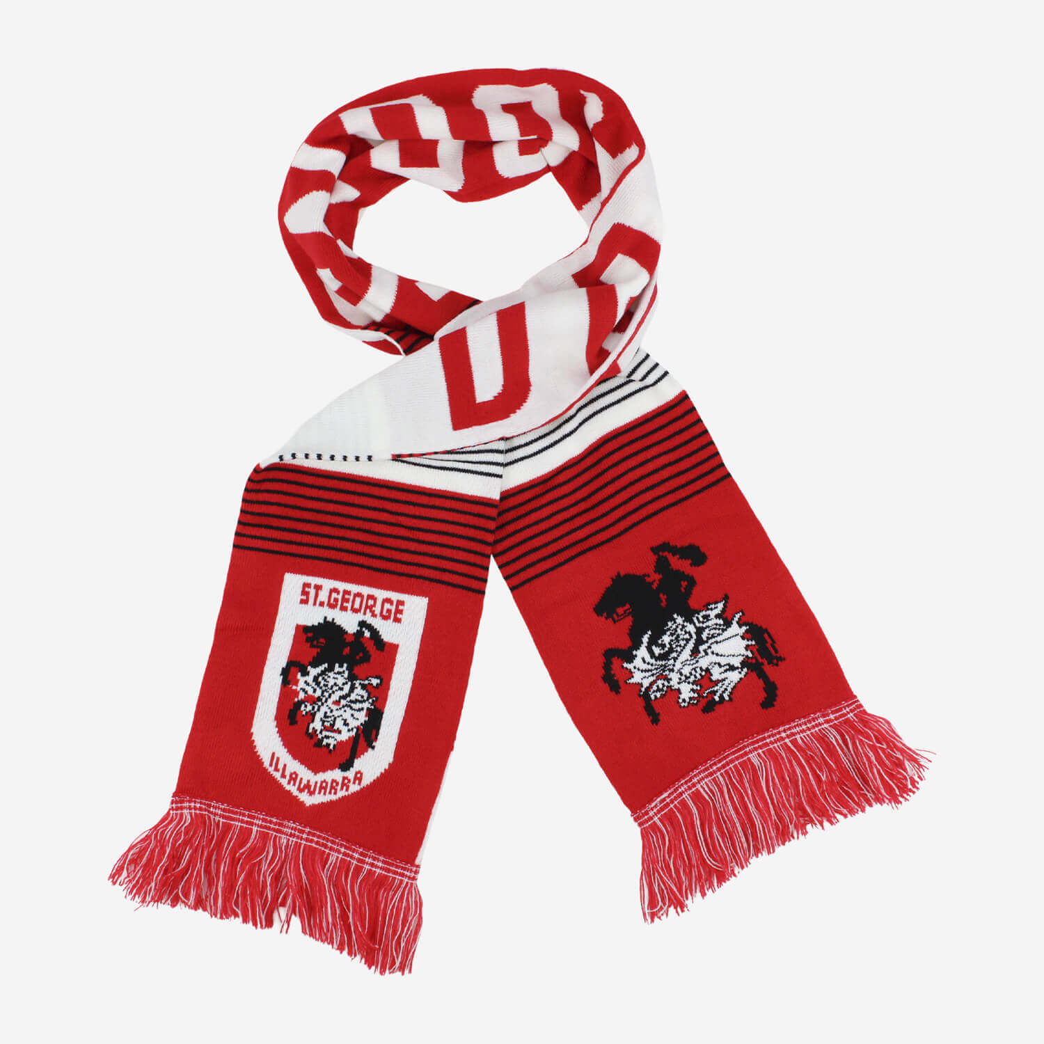 ST GEORGE ILLAWARRA DRAGONS NRL LINEBREAK SCARF_ST GEORGE ILLAWARRA DRAGONS_STUBBY CLUB