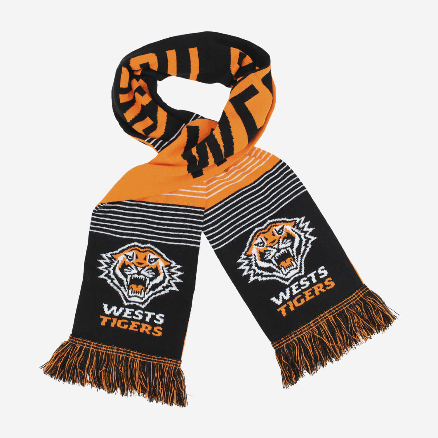 WEST TIGERS NRL LINEBREAK SCARF_WEST TIGERS_STUBBY CLUB