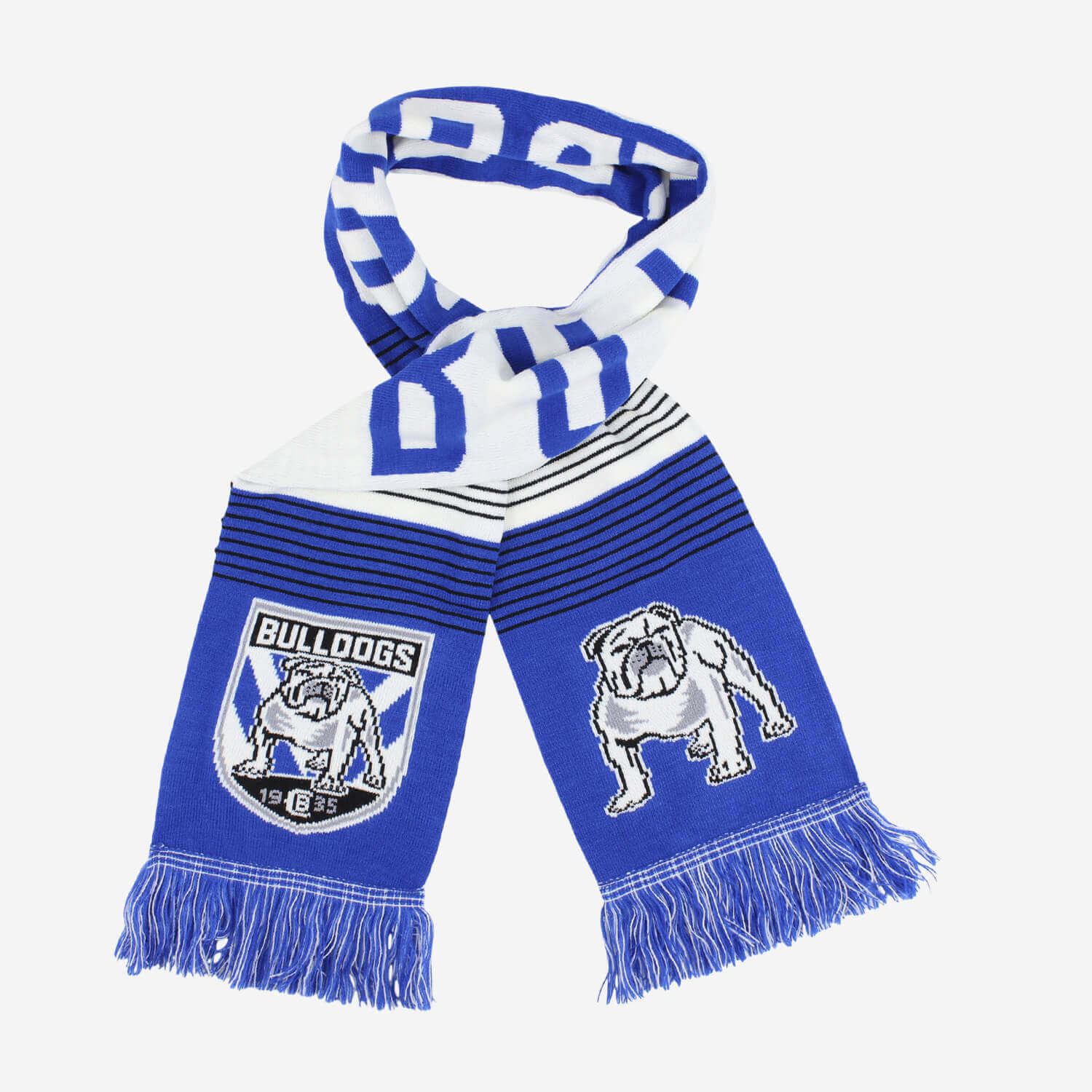 CANTERBURY BULLDOGS NRL LINEBREAK SCARF_CANTERBURY BULLDOGS_STUBBYCLUB