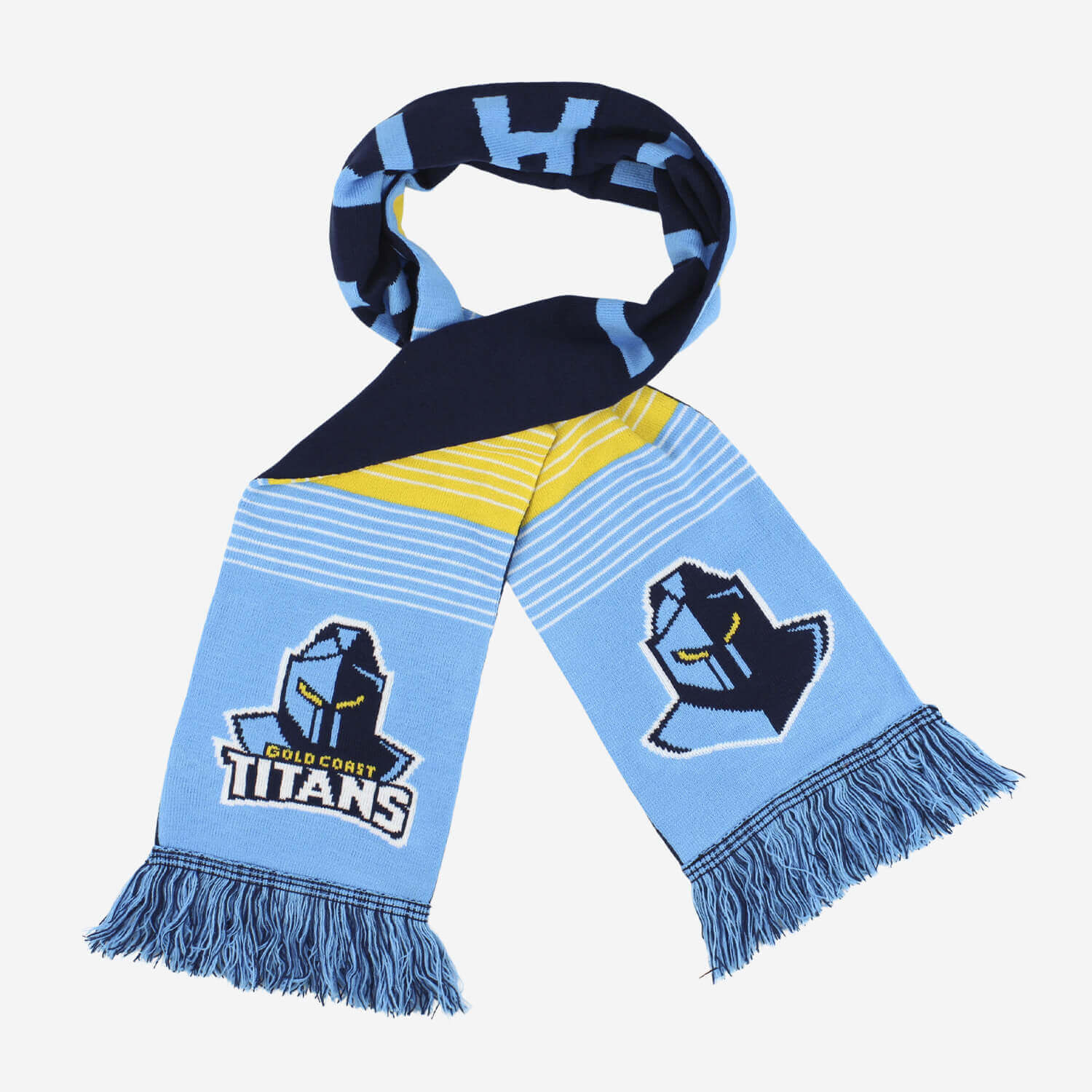 GOLD COAST TITANS NRL LINEBREAK SCARF_GOLD COAST TITANS_STUBBYCLUB