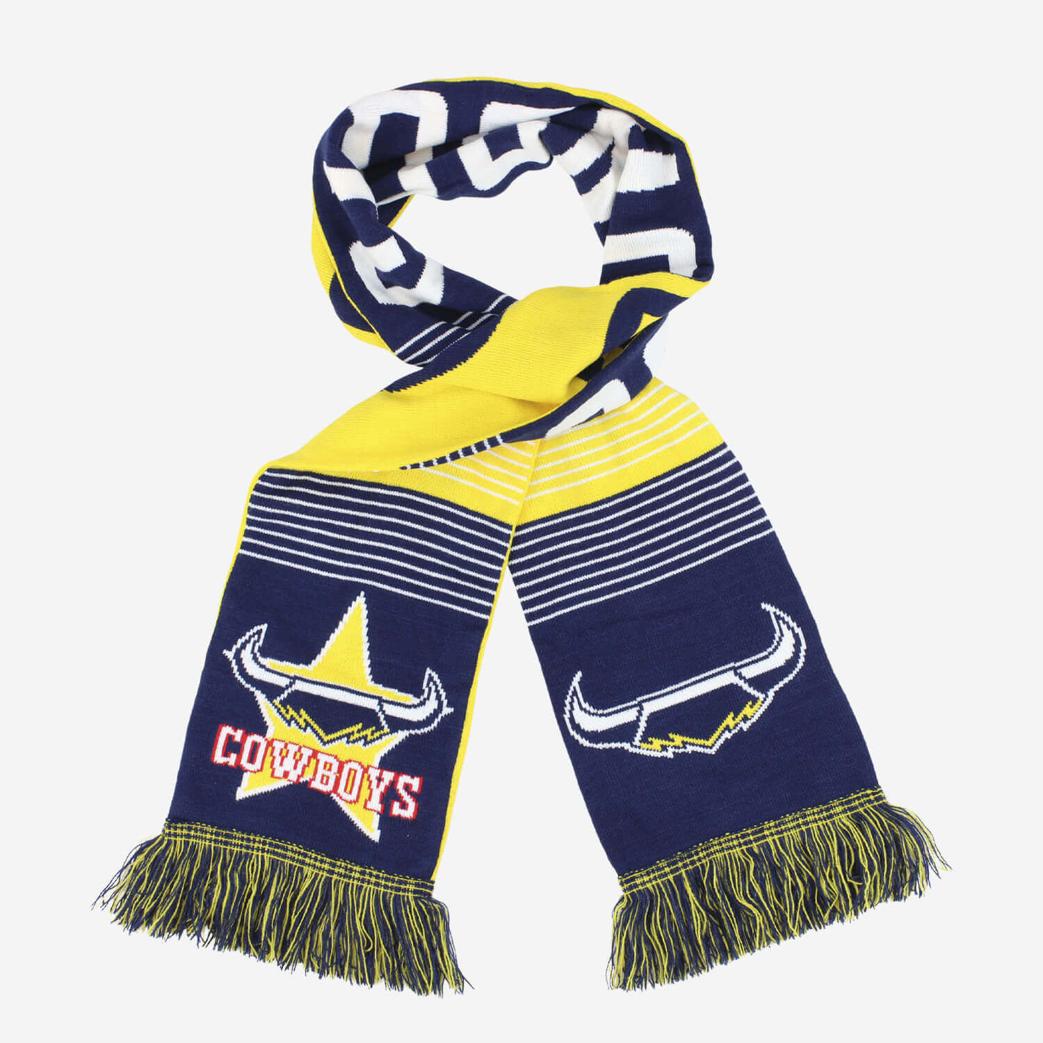 NEW QUEENSLAND COWBOYS NRL LINEBREAK SCARF_NEW QUEENSLAND COWBOYS_STUBBYCLUB