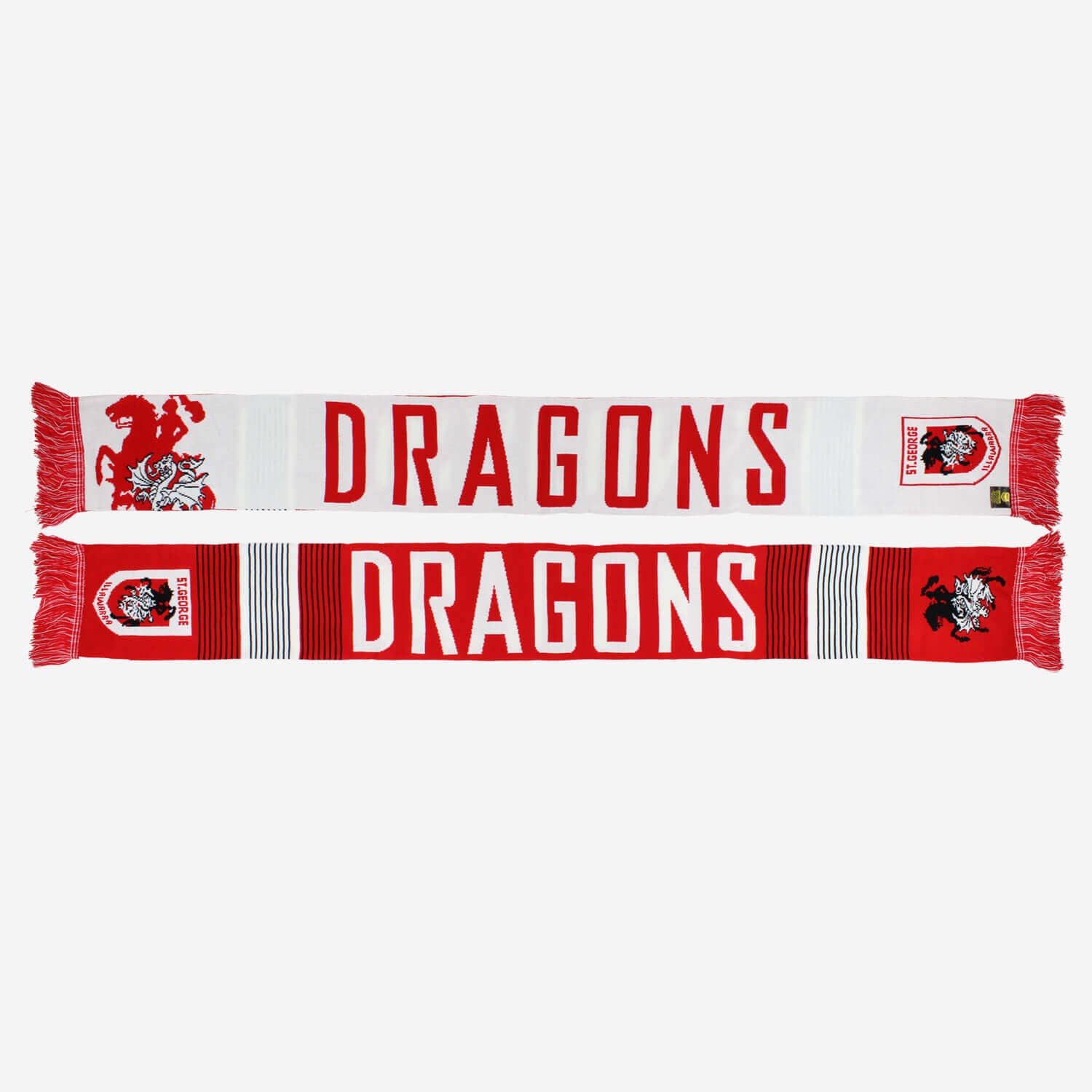 ST GEORGE ILLAWARRA DRAGONS NRL LINEBREAK SCARF_ST GEORGE ILLAWARRA DRAGONS_STUBBY CLUB