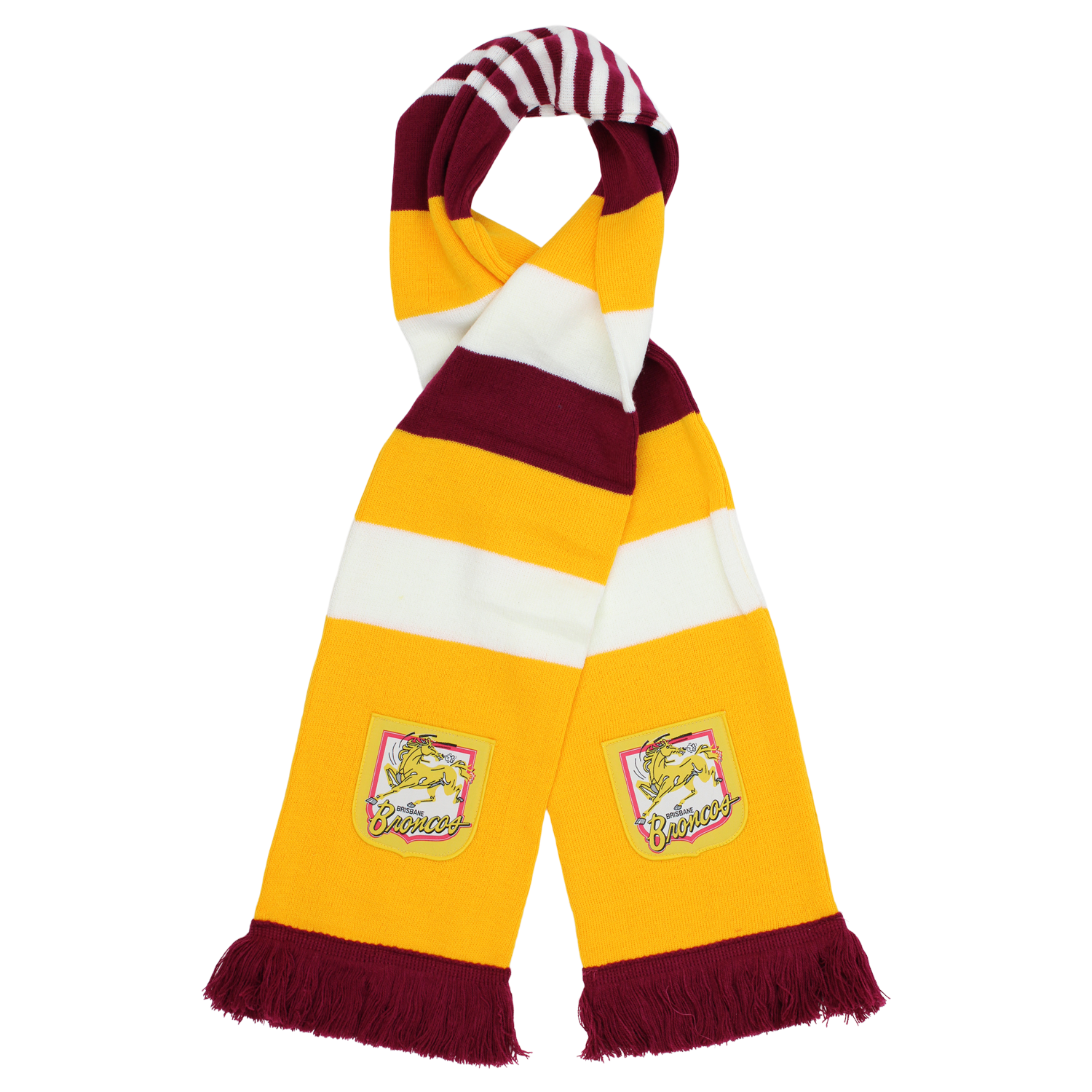 Brisbane Broncos NRL Retro Scarf_Brisbane Broncos_Stubby Club