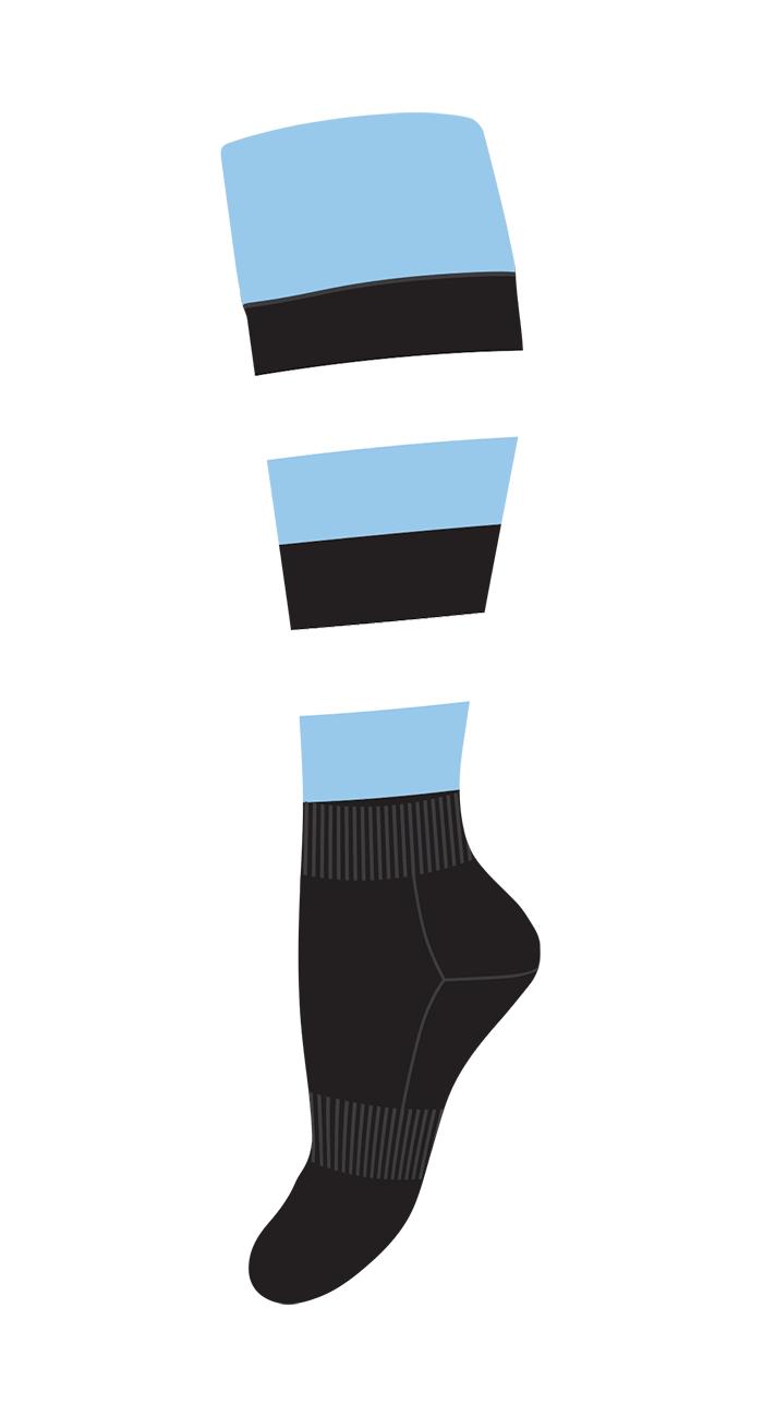 CRONULLA SHARKS NRL PERFORMANCE SOCKS_CRONULLA SHARKS_STUBBY CLUB