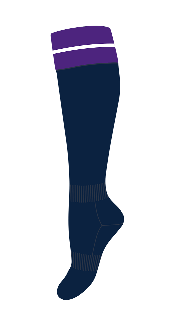 MELBOURNE STORM NRL PERFORMANCE SOCKS_MELBOURNE STORM_STUBBY CLUB