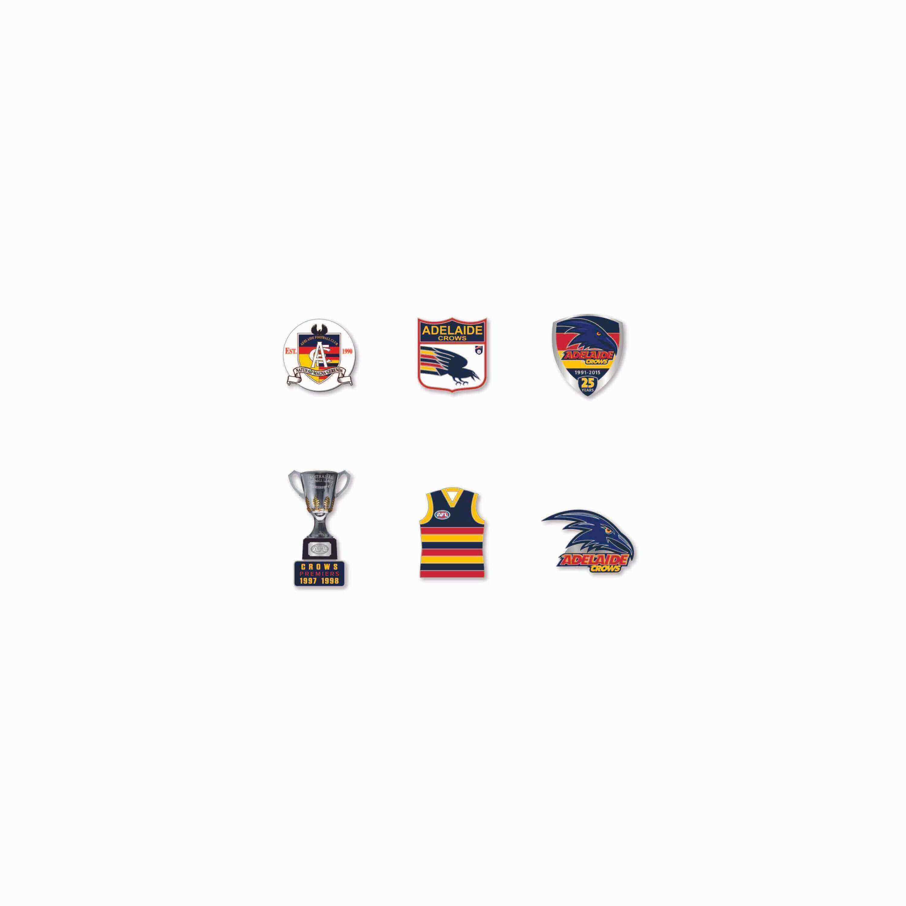 ADELAIDE CROWS AFL PINSET_ADELAIDE CROWS_ STUBBY CLUB