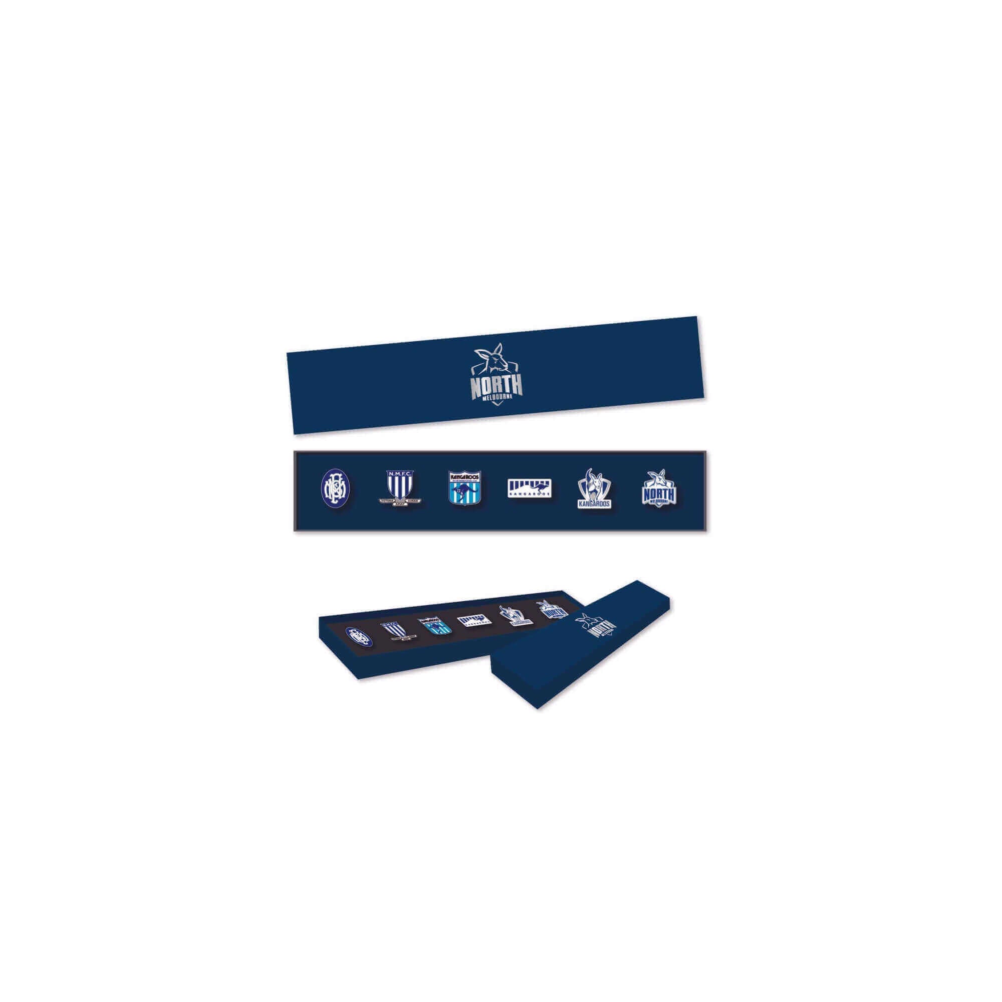 NORTH MELBOURNE KANGAROOS AFL PINSET_MELBORNE KANGAROOS_STUBBY CLUB