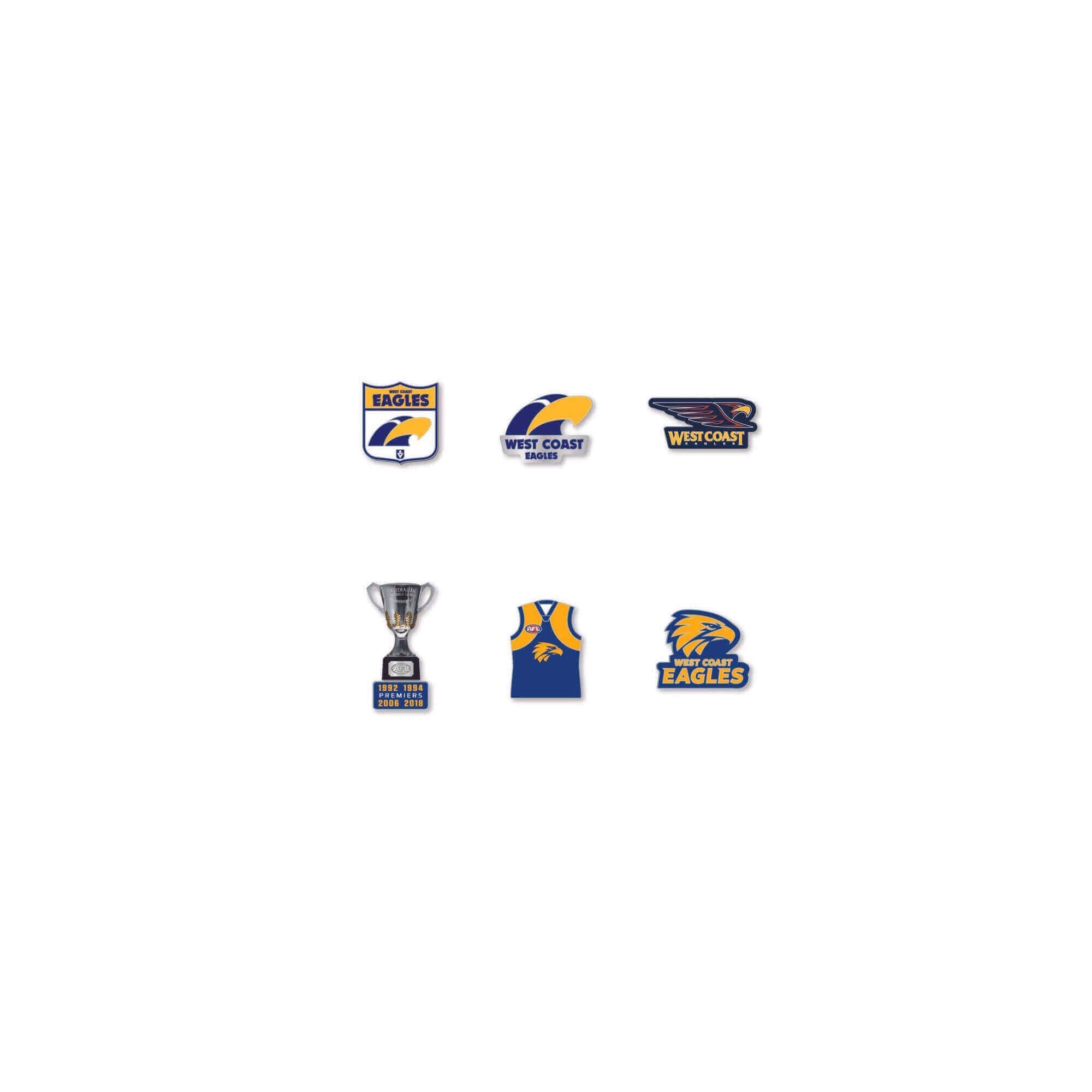 WEST COAST EAGLES AFL PINSET_WEST COAST EAGLES_STUBBY CLUN
