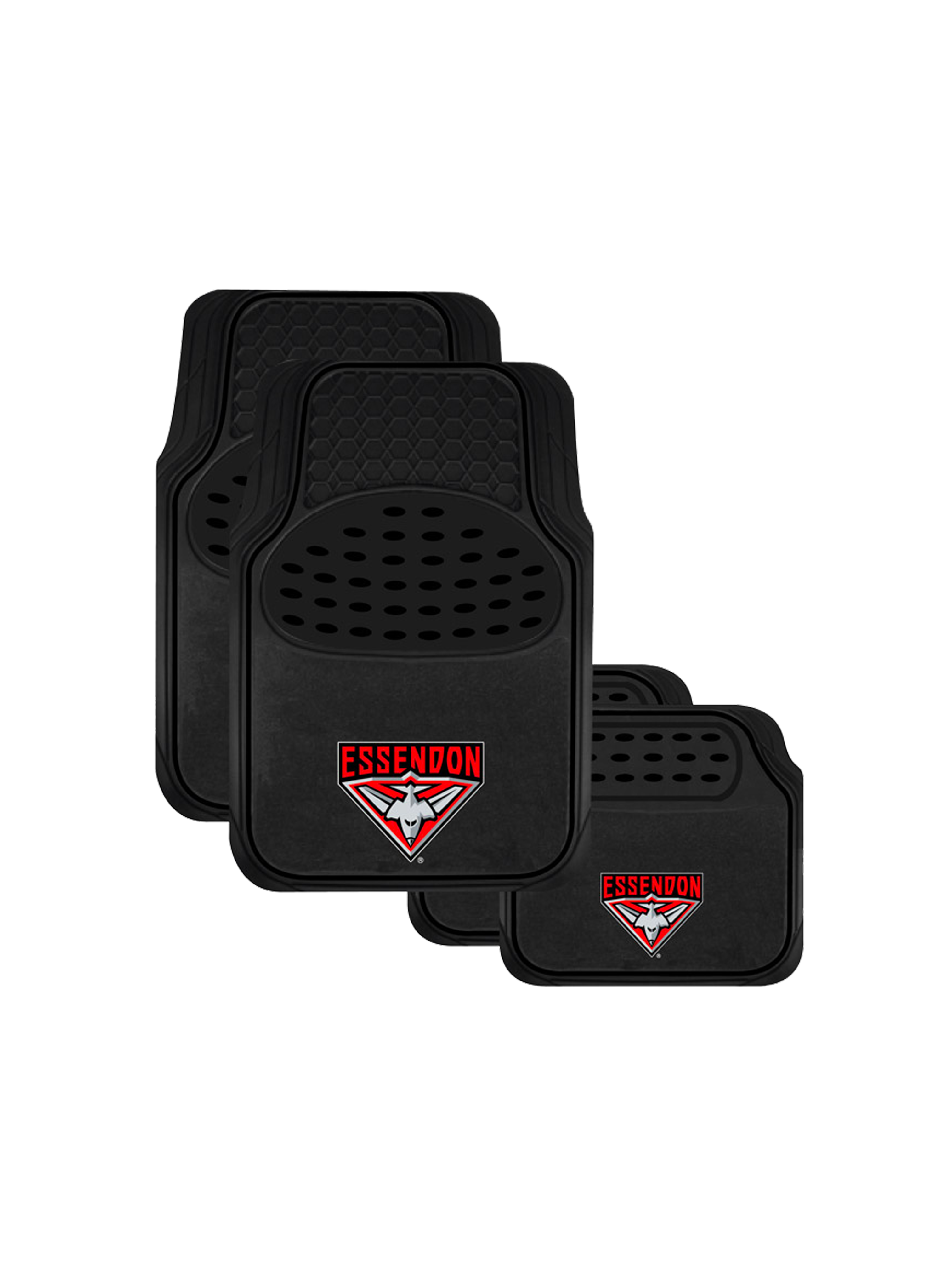 OFFICIAL ESSENDON BOMBERS CARPET AND RUBBER CAR MAT