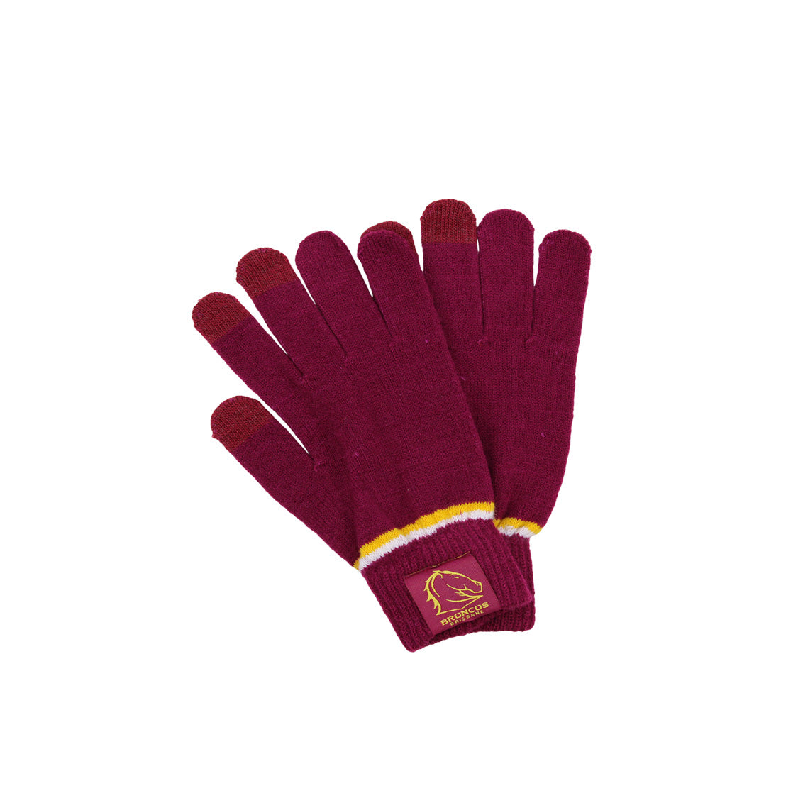 BRISBANE BRONCOS NRL TOUCHCREEN GLOVES_BRISBANE BRONCOS_STUBBY CLUB