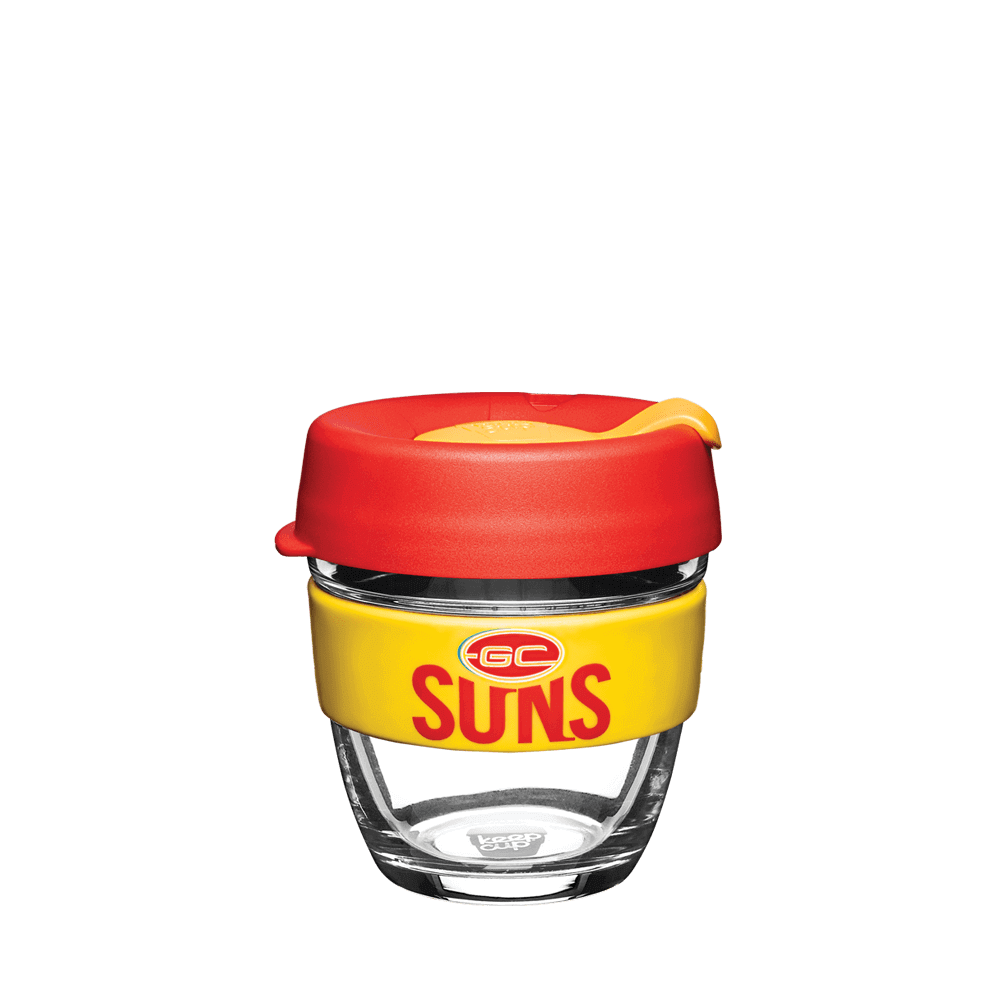 GOLD COAST SUNS AFL BREW GLASS KEEPCUP_GOLD COAST SUNS_STUBBY CLUB